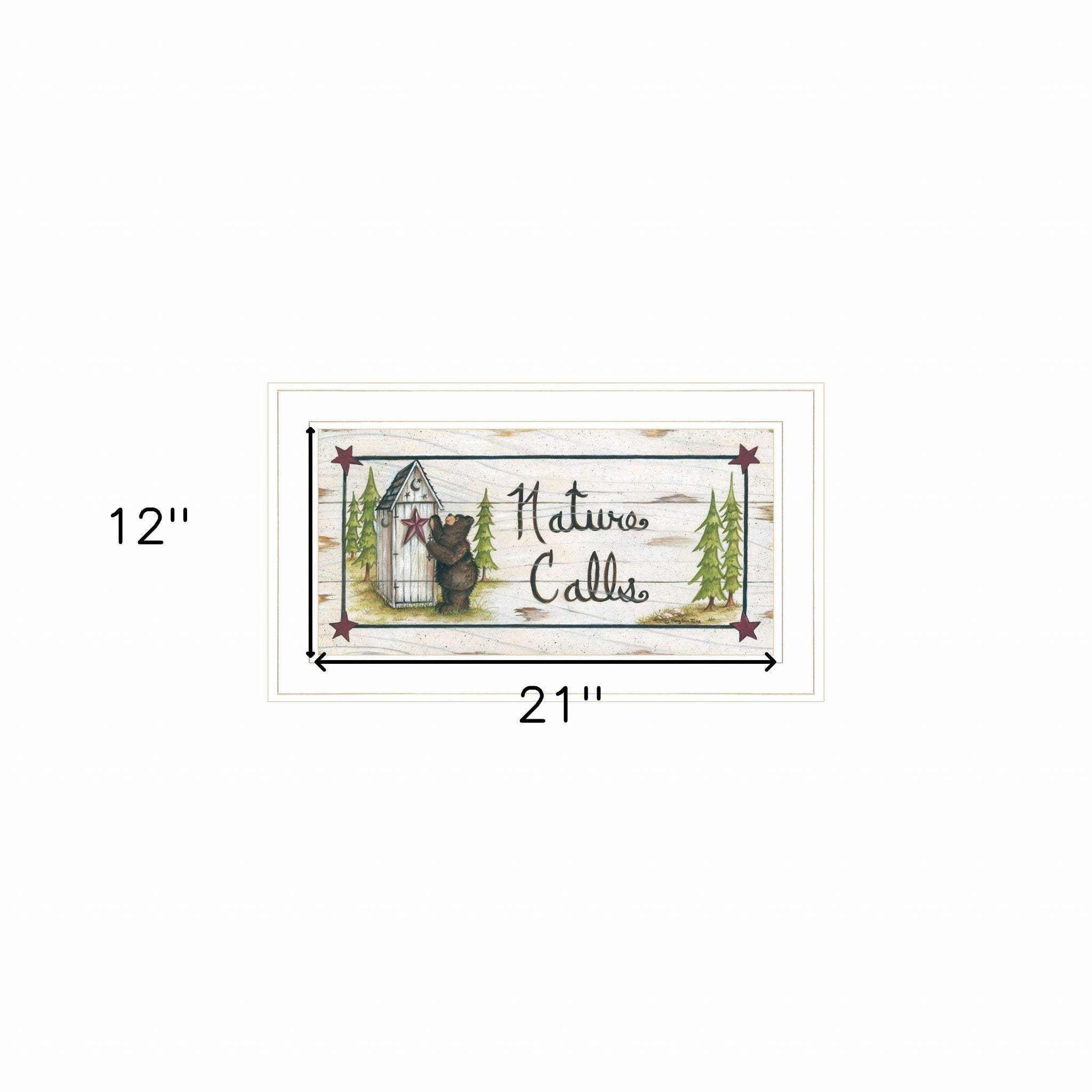 Nature Calls 1 White Framed Print Wall Art - Image 5