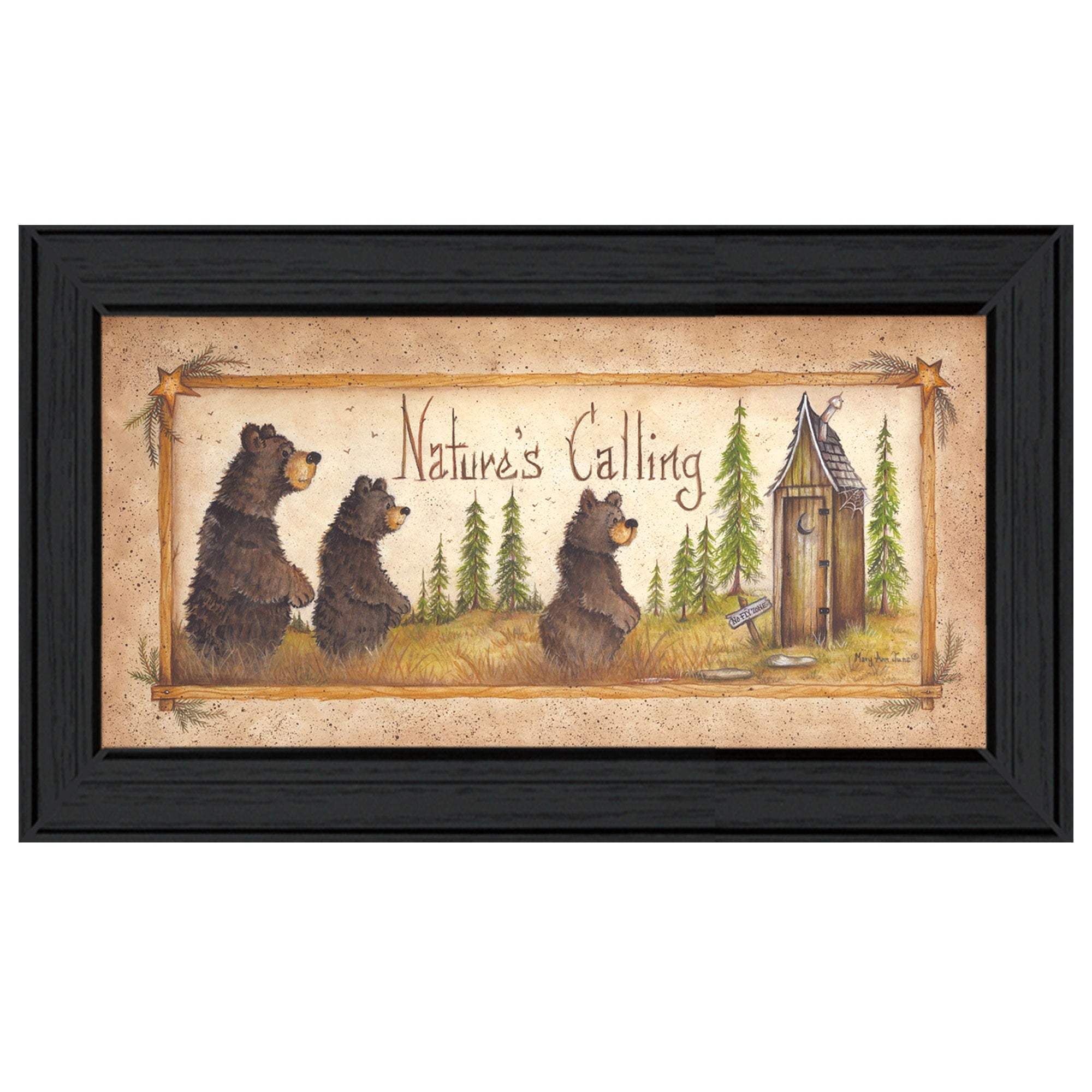 Natures Calling 1 Black Framed Print Wall Art - Image 2
