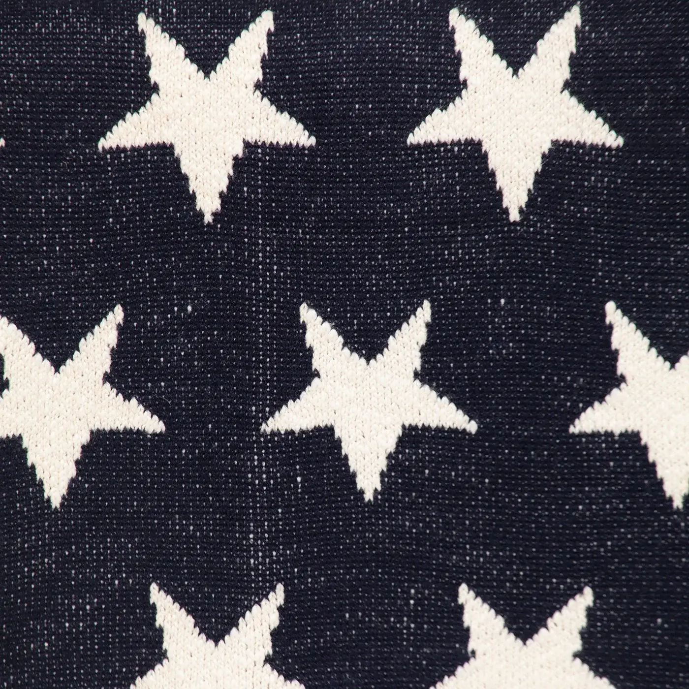 Navy Blue And White Stars Knitted Baby Blanket - Image 7