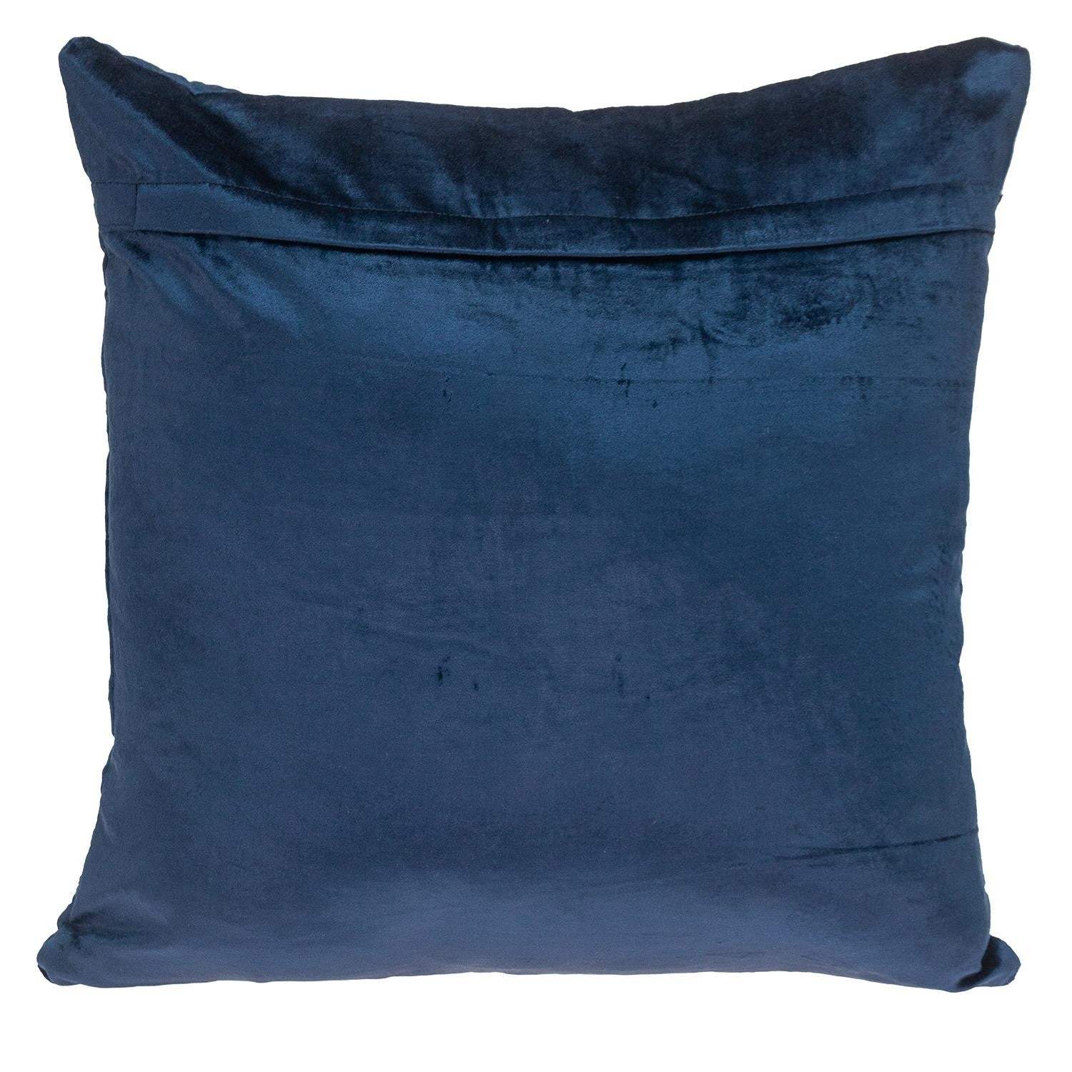 Navy Quilted Velvet Geo Decorative Throw Pillow - Image 4