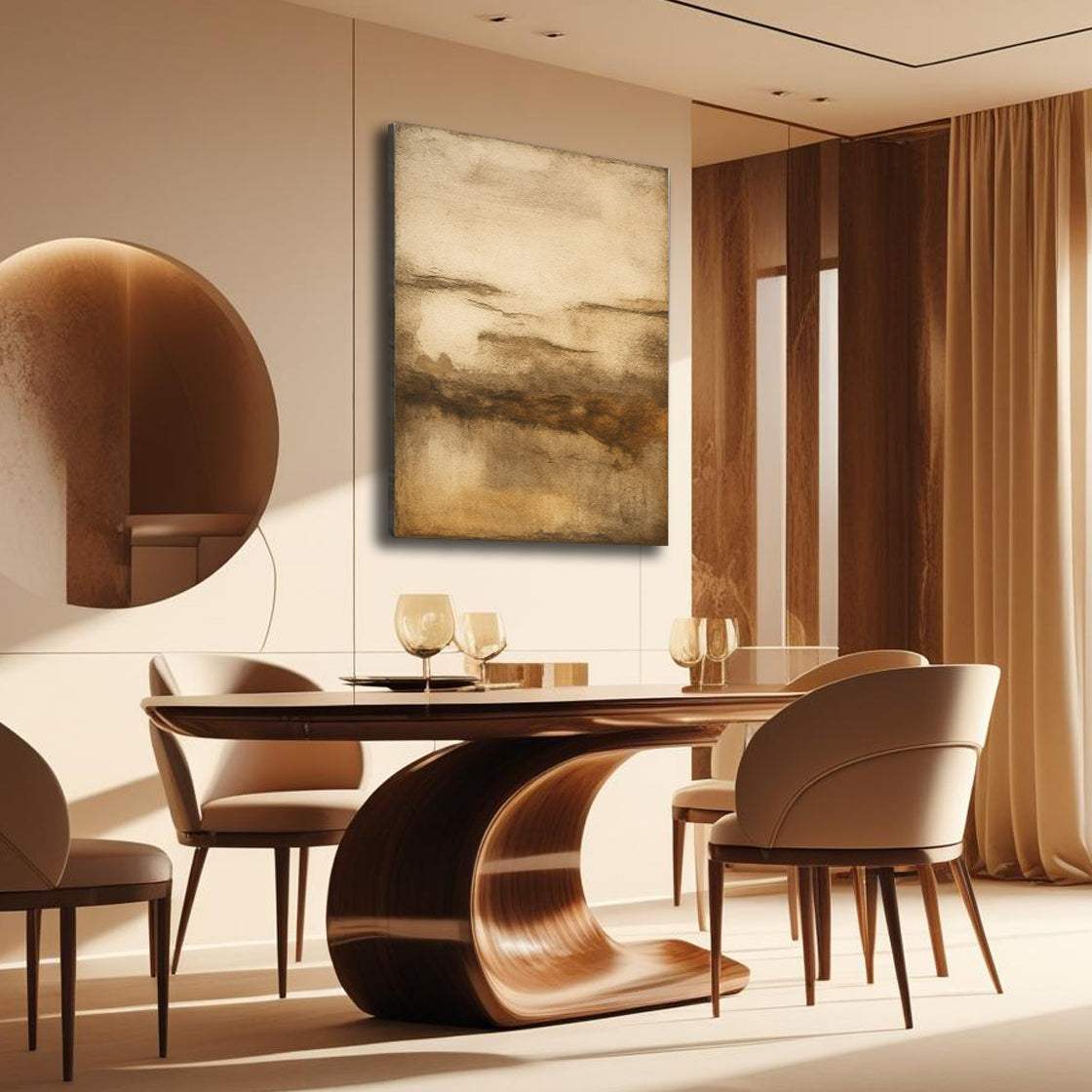 Neutral Abstract Wall Art - Image 2