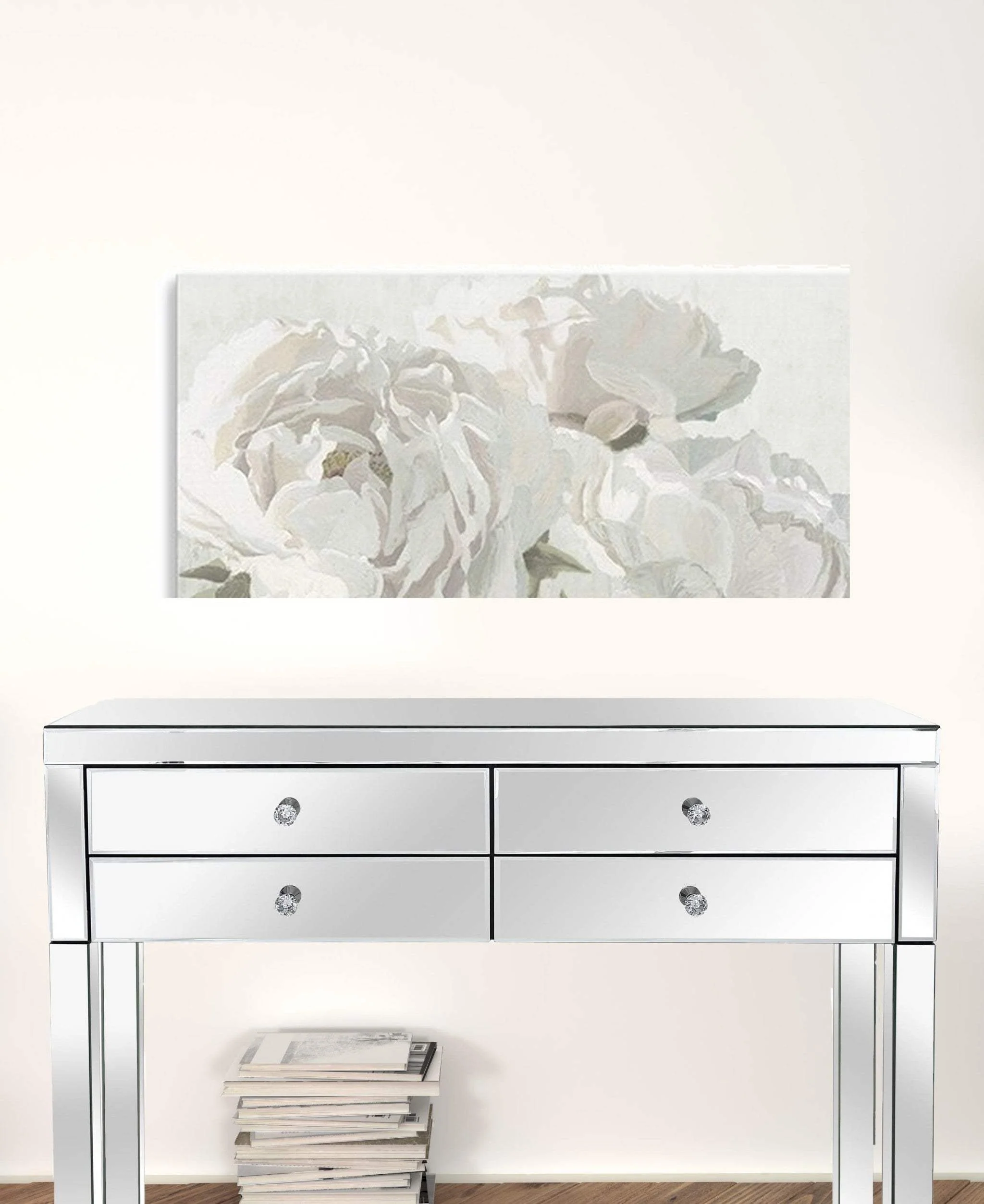 Neutral Flowers In Bloom Unframed Print Wall Art - Image 2