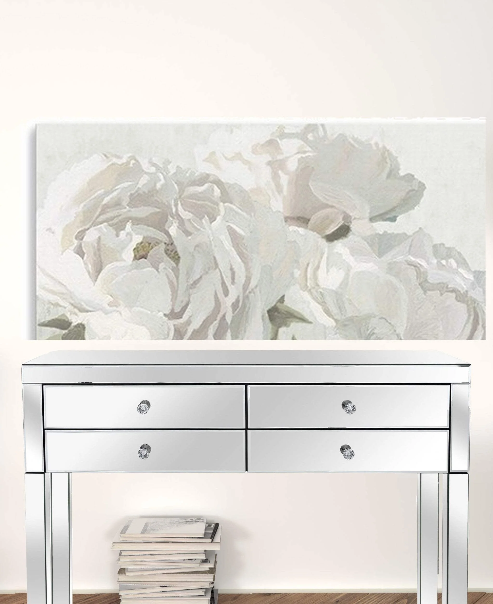 Neutral Flowers In Bloom Unframed Print Wall Art - Image 2