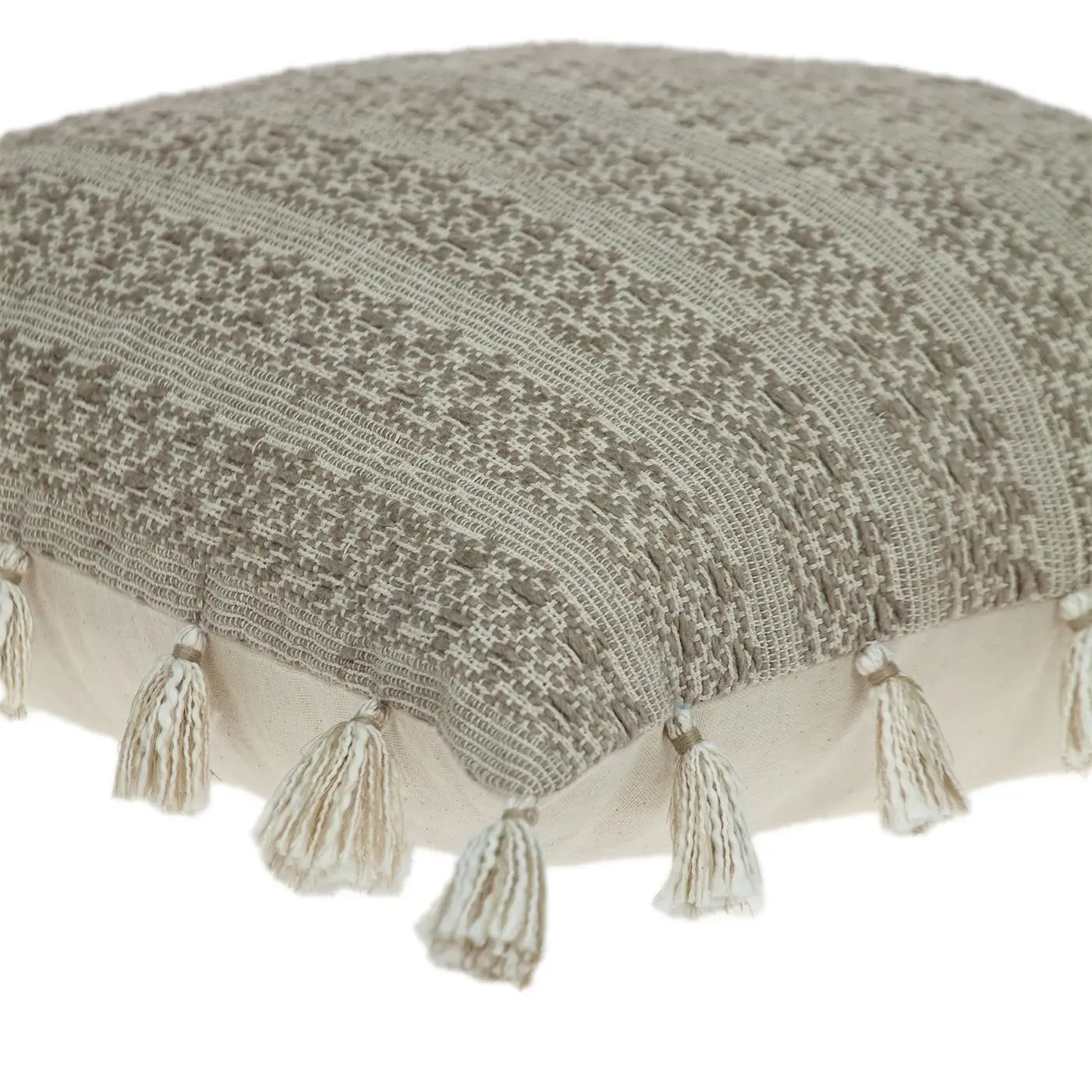 Neutral Sand Woven Throw Pillow - Image 5