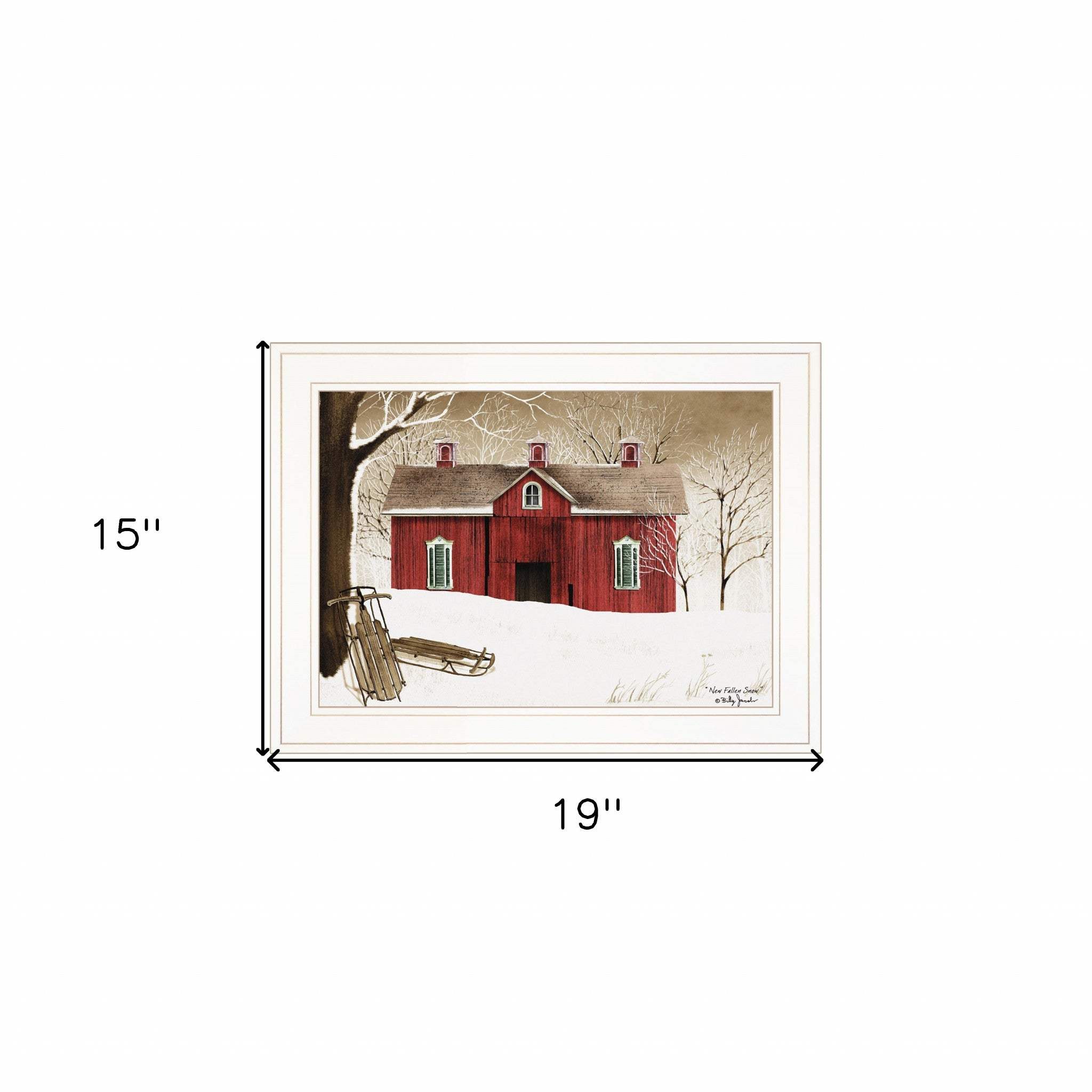 New Fallen Snow 1 White Framed Print Wall Art - Image 5