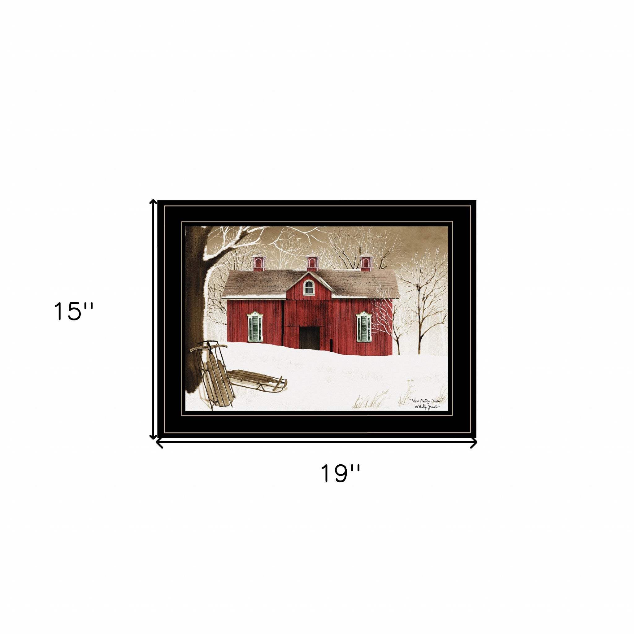 New Fallen Snow 2 Black Framed Print Wall Art - Image 5
