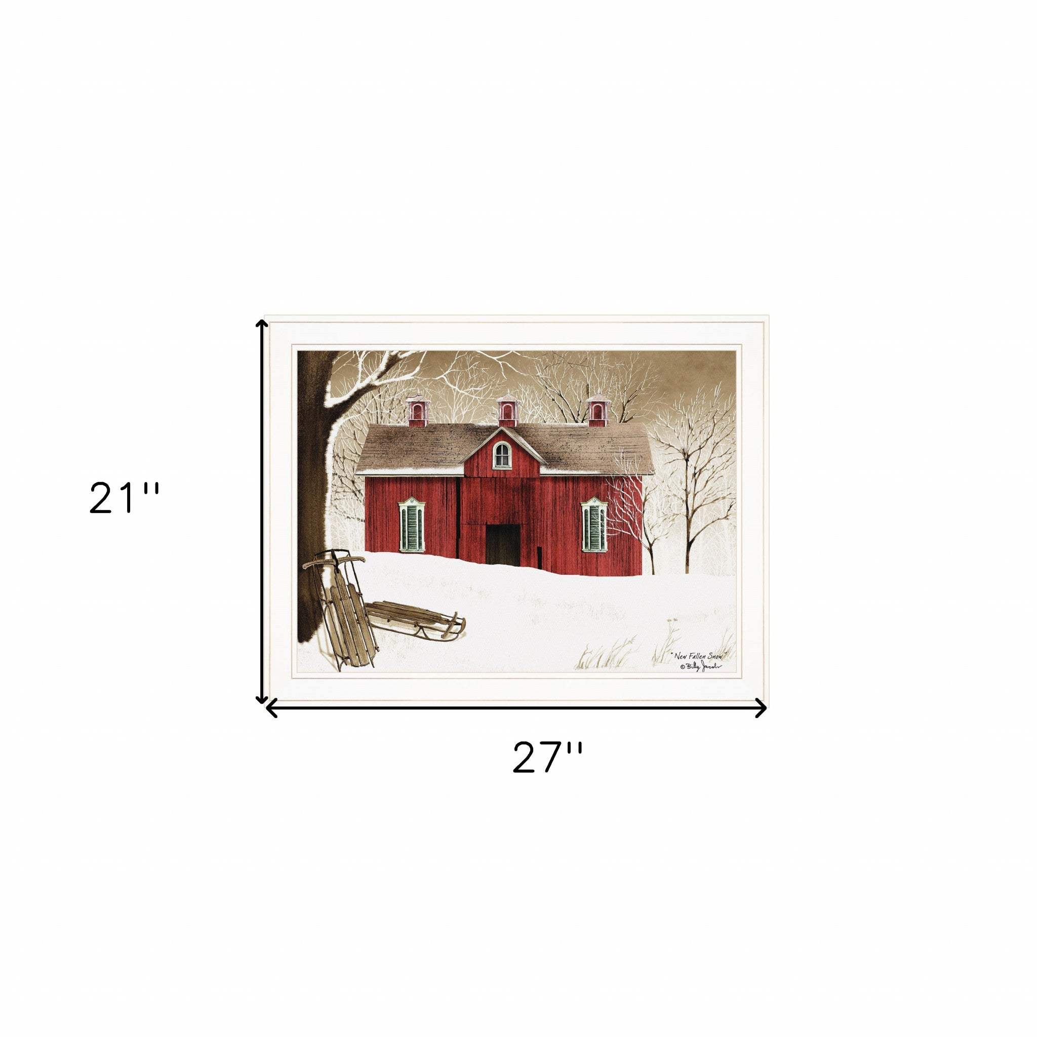 New Fallen Snow 3 White Framed Print Wall Art - Image 5