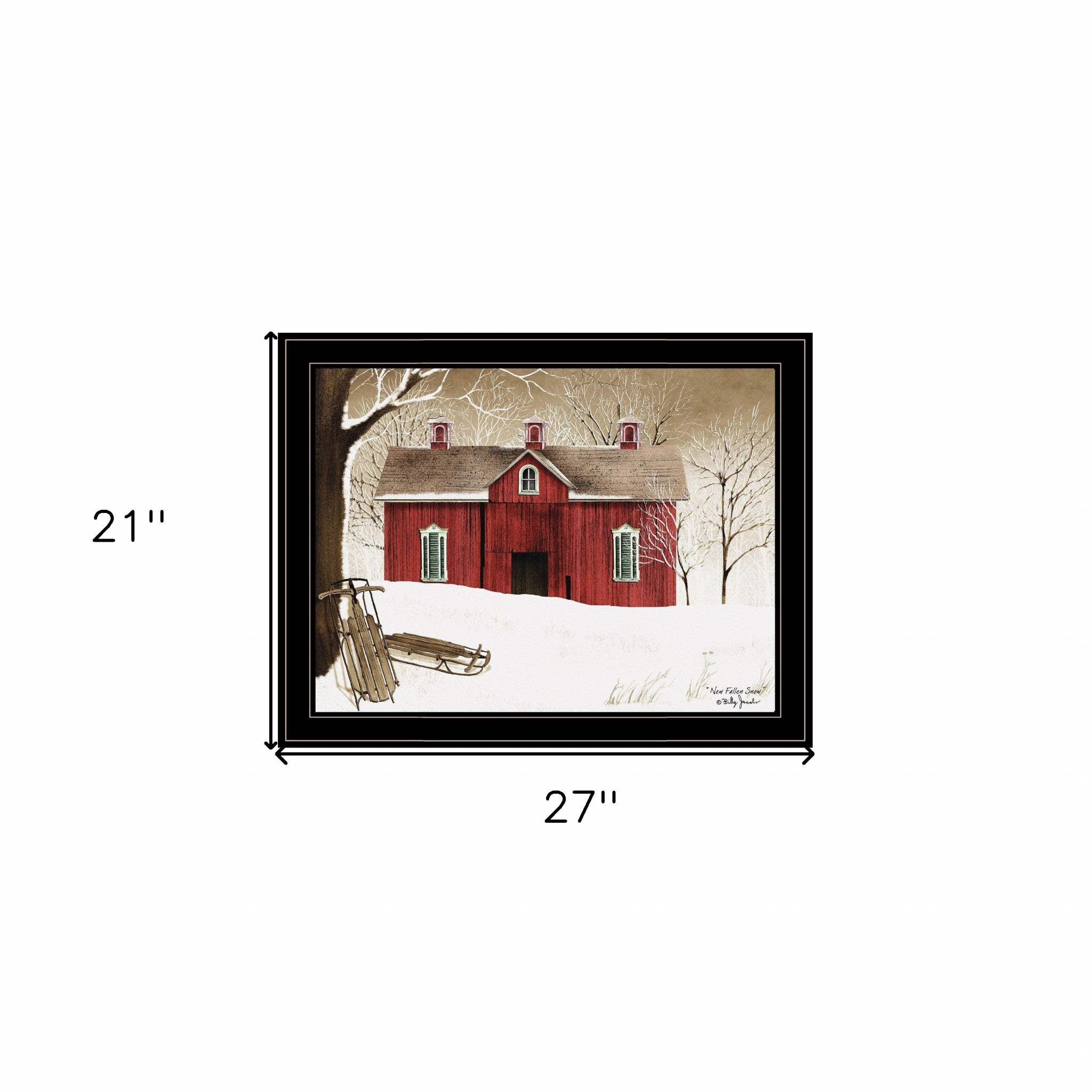 New Fallen Snow 4 Black Framed Print Wall Art - Image 5