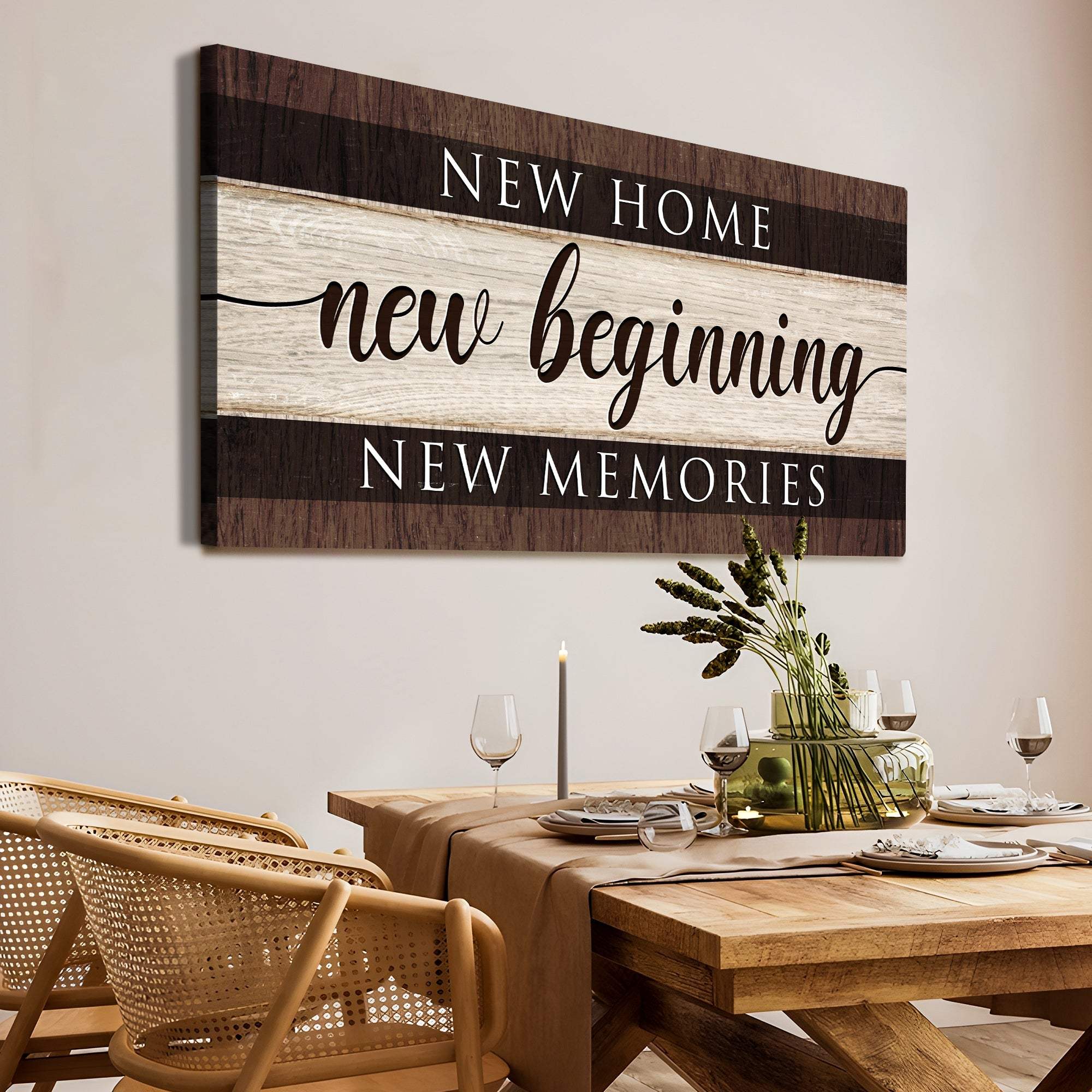 New Home New Beginning New Memories Sign III - Image 2
