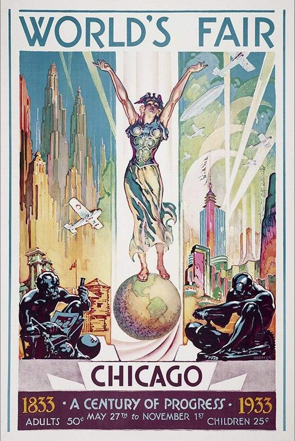 New York 1939 World's Fair Vintage Travel Unframed Print Wall Art - Image 2