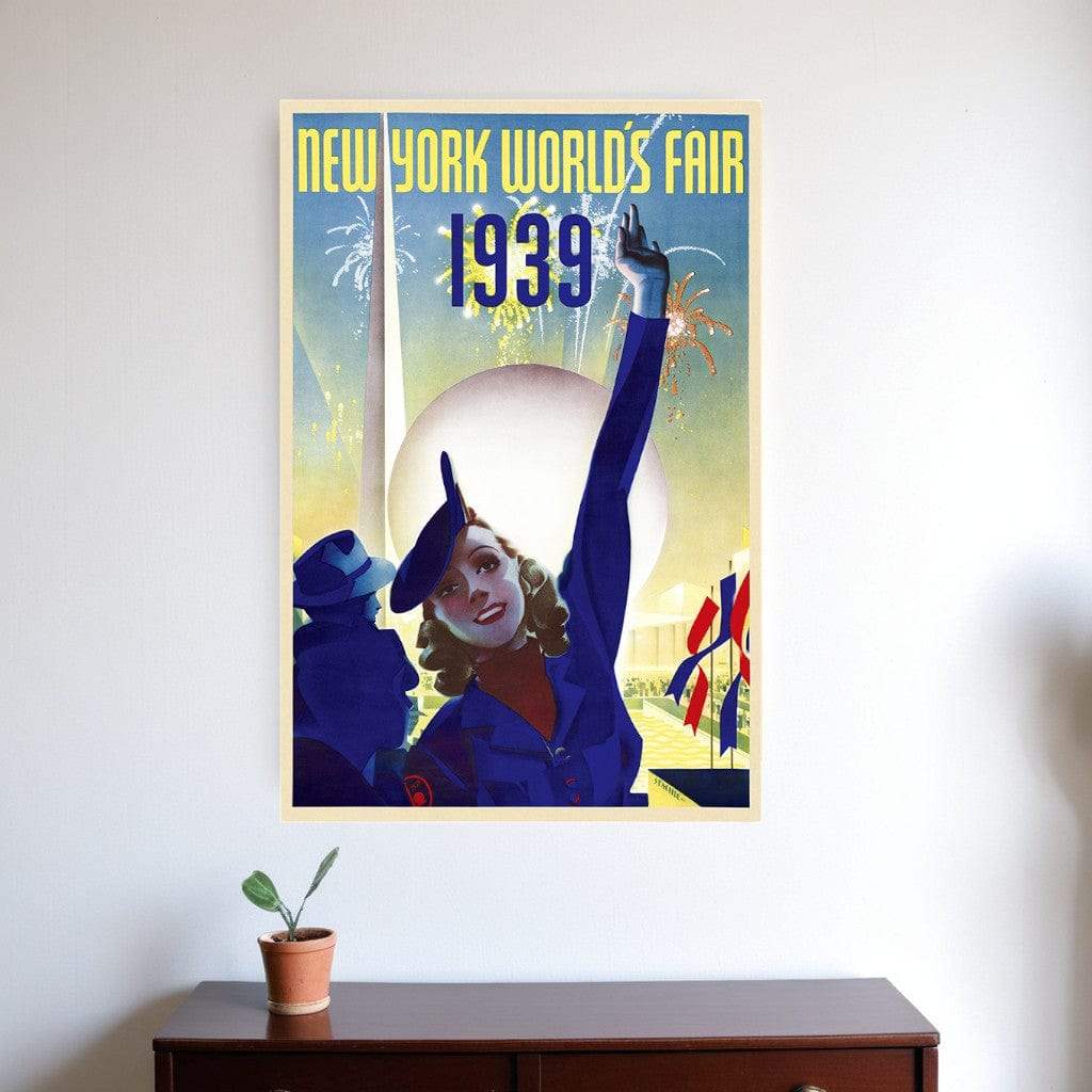 New York 1939 World's Fair Vintage Travel Unframed Print Wall Art - Image 2