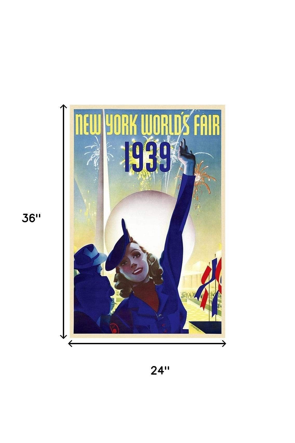New York 1939 World's Fair Vintage Travel Unframed Print Wall Art - Image 8