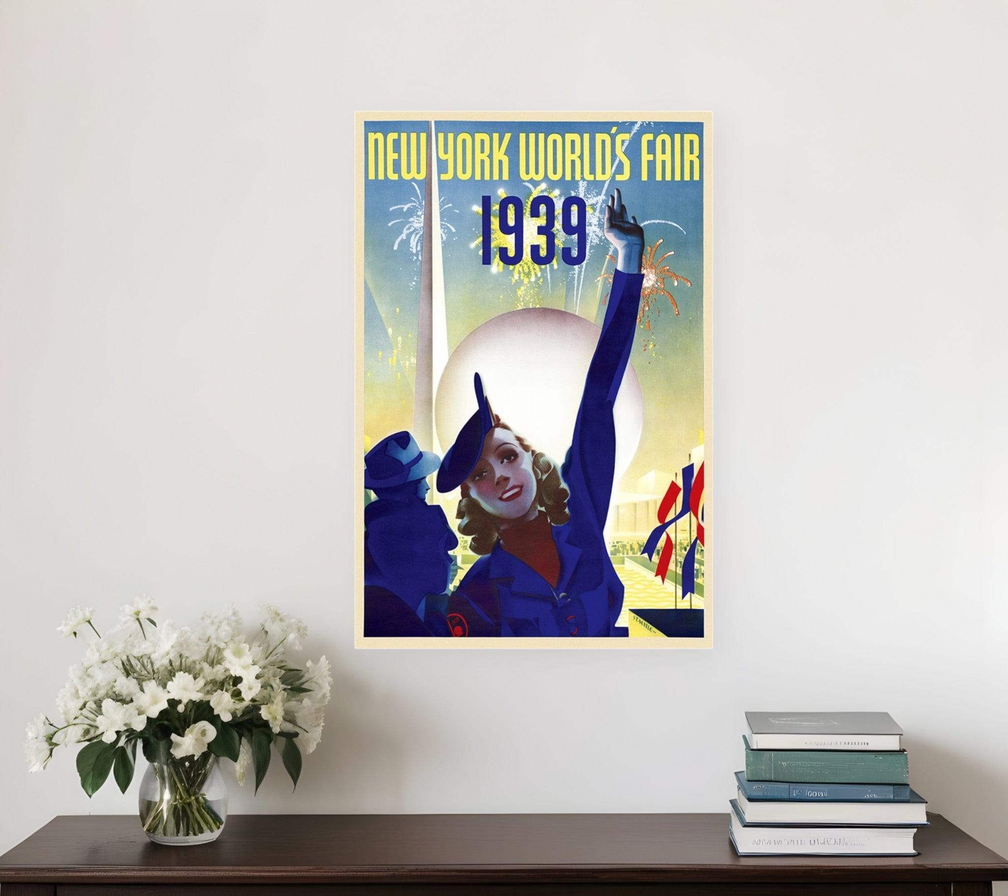 New York 1939 World's Fair Vintage Travel Unframed Print Wall Art - Image 2