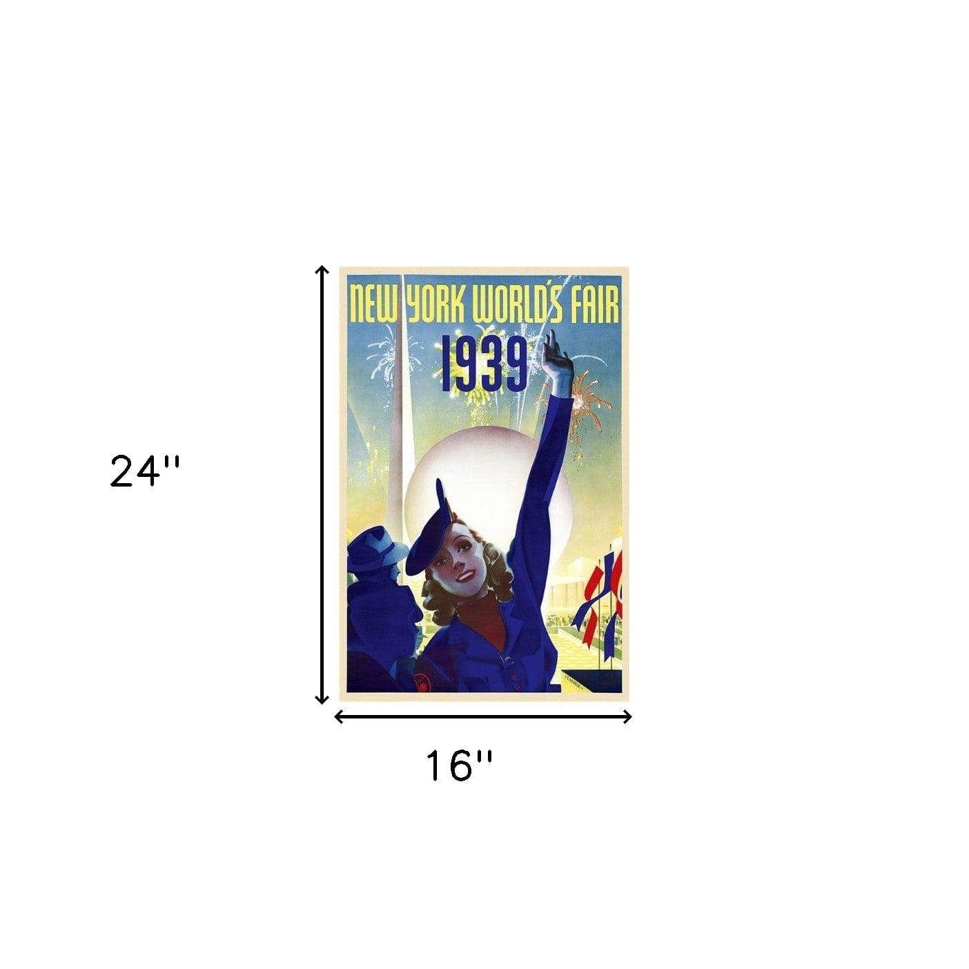 New York 1939 World's Fair Vintage Travel Unframed Print Wall Art - Image 5