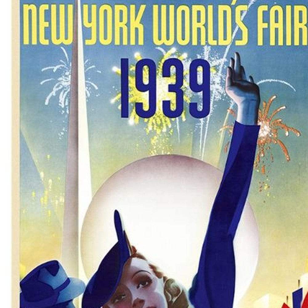 New York 1939 World's Fair Vintage Travel Unframed Print Wall Art - Image 3