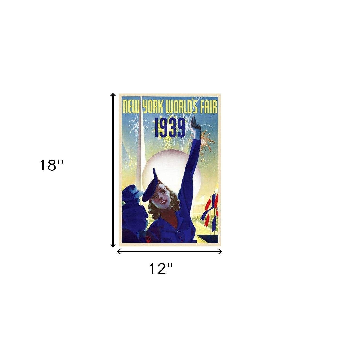 New York 1939 World's Fair Vintage Travel Unframed Print Wall Art - Image 5