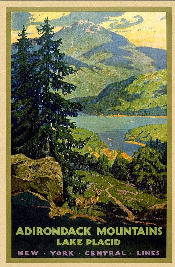 New York Railroad Vintage Travel Unframed Print Wall Art