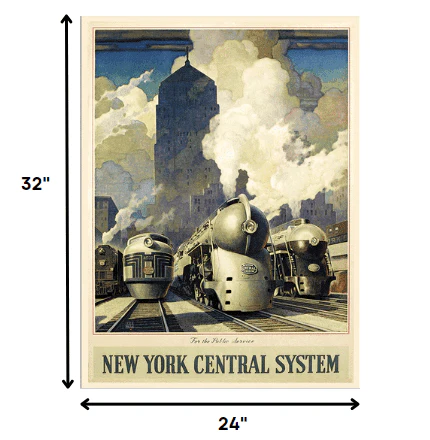 New York Railroad Vintage Travel Unframed Print Wall Art - Image 4