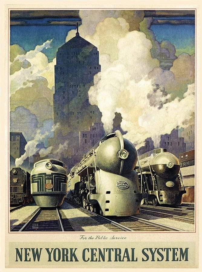 New York Railroad Vintage Travel Unframed Print Wall Art - Image 2