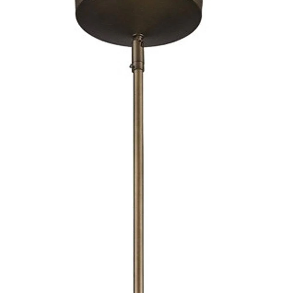 Newport 1-Light Tin Coated Pendant With Raw Brass Interior Shade And Louver - Image 5