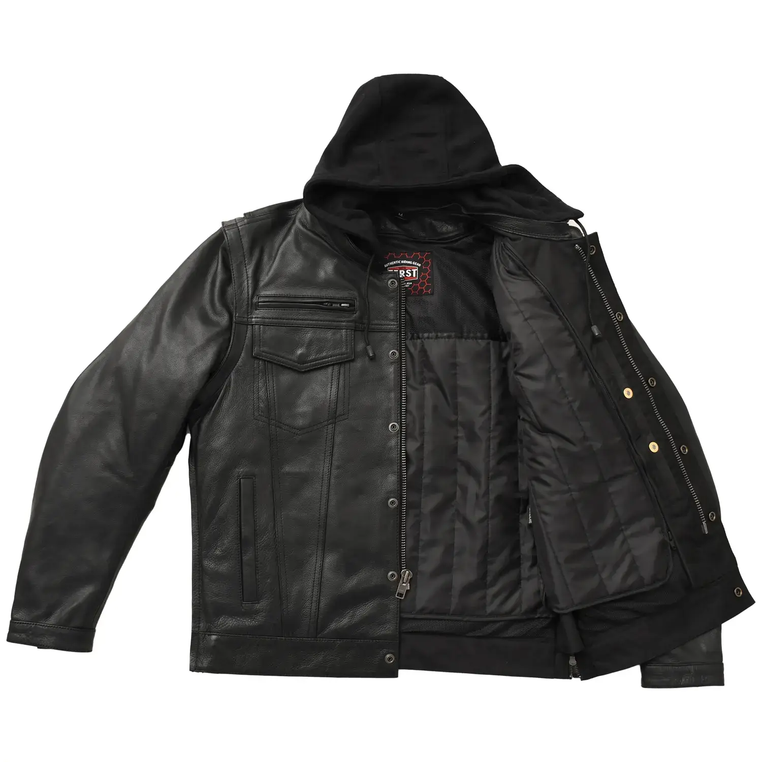 Nightstrike Men’s Motorcycle Leather Jacket - Image 10