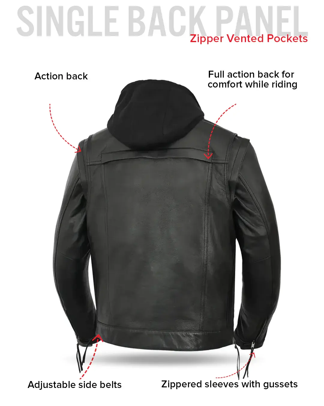 Nightstrike Men’s Motorcycle Leather Jacket - Image 15