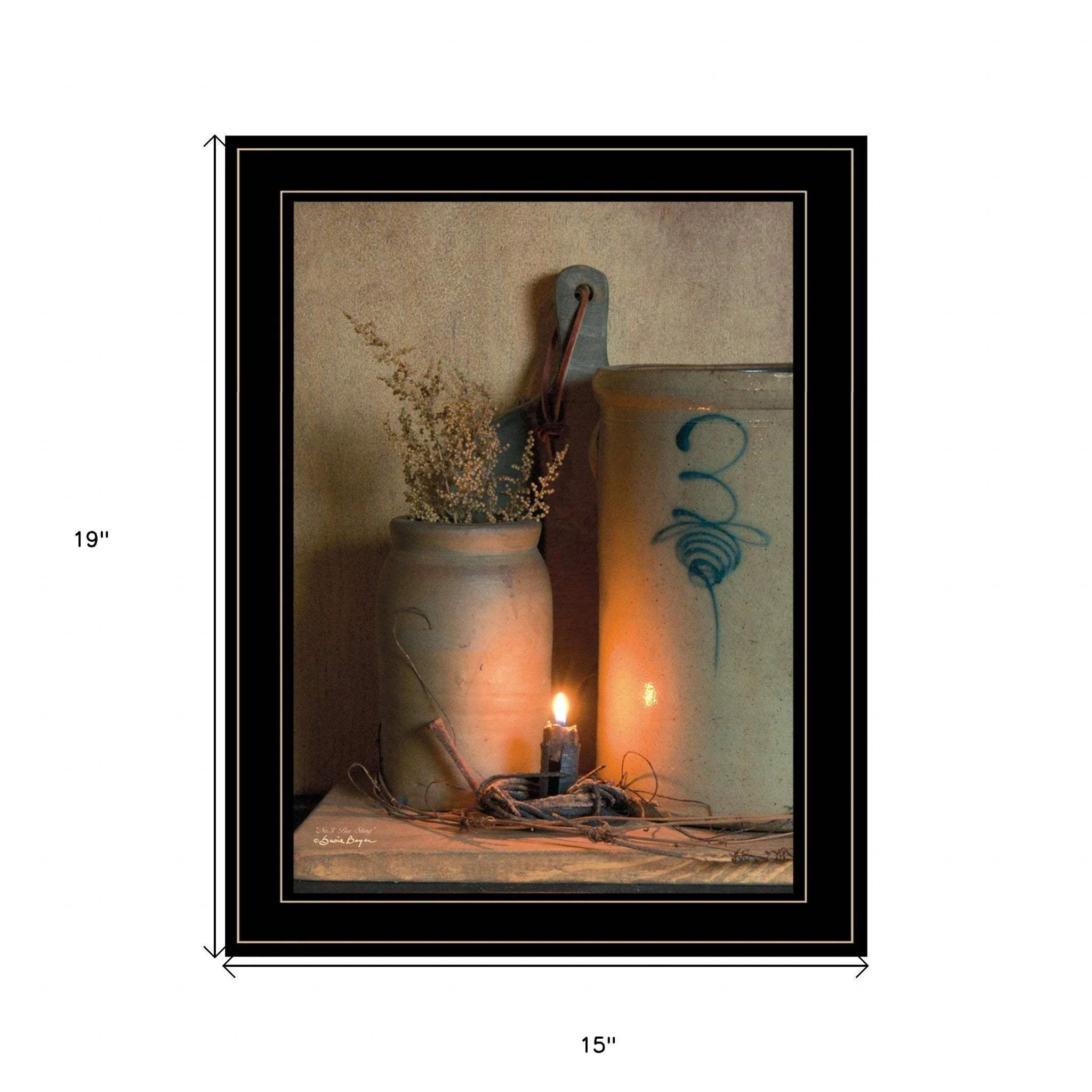 No 3 Bee Sting on a crock 2 Black Framed Print Wall Art - Image 6