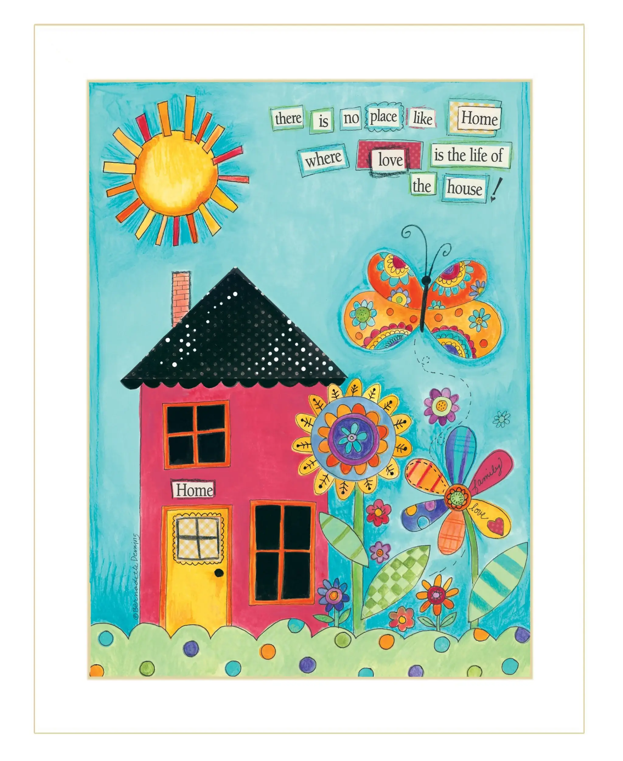 No Place Like Home 4 White Framed Print Wall Art - Image 2