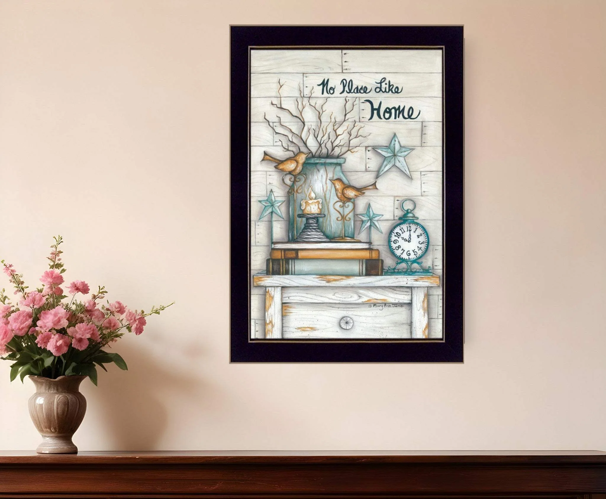 No Place Like Home 5 Black Framed Print Wall Art