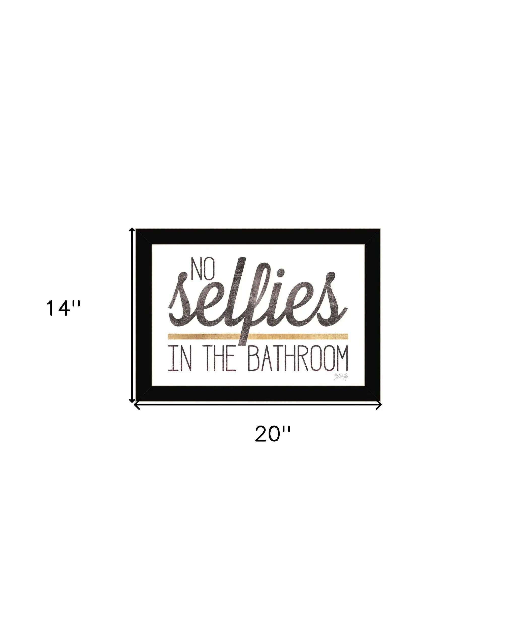 No Selfies in the Bathroom 4 Black Framed Print Bathroom Wall Art - Image 5
