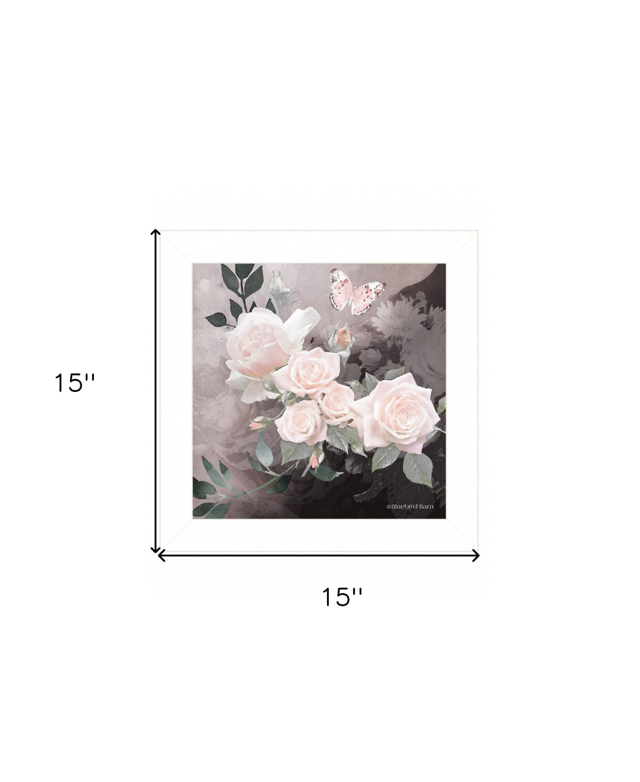 Noir Roses 1 White Framed Print Wall Art - Image 5