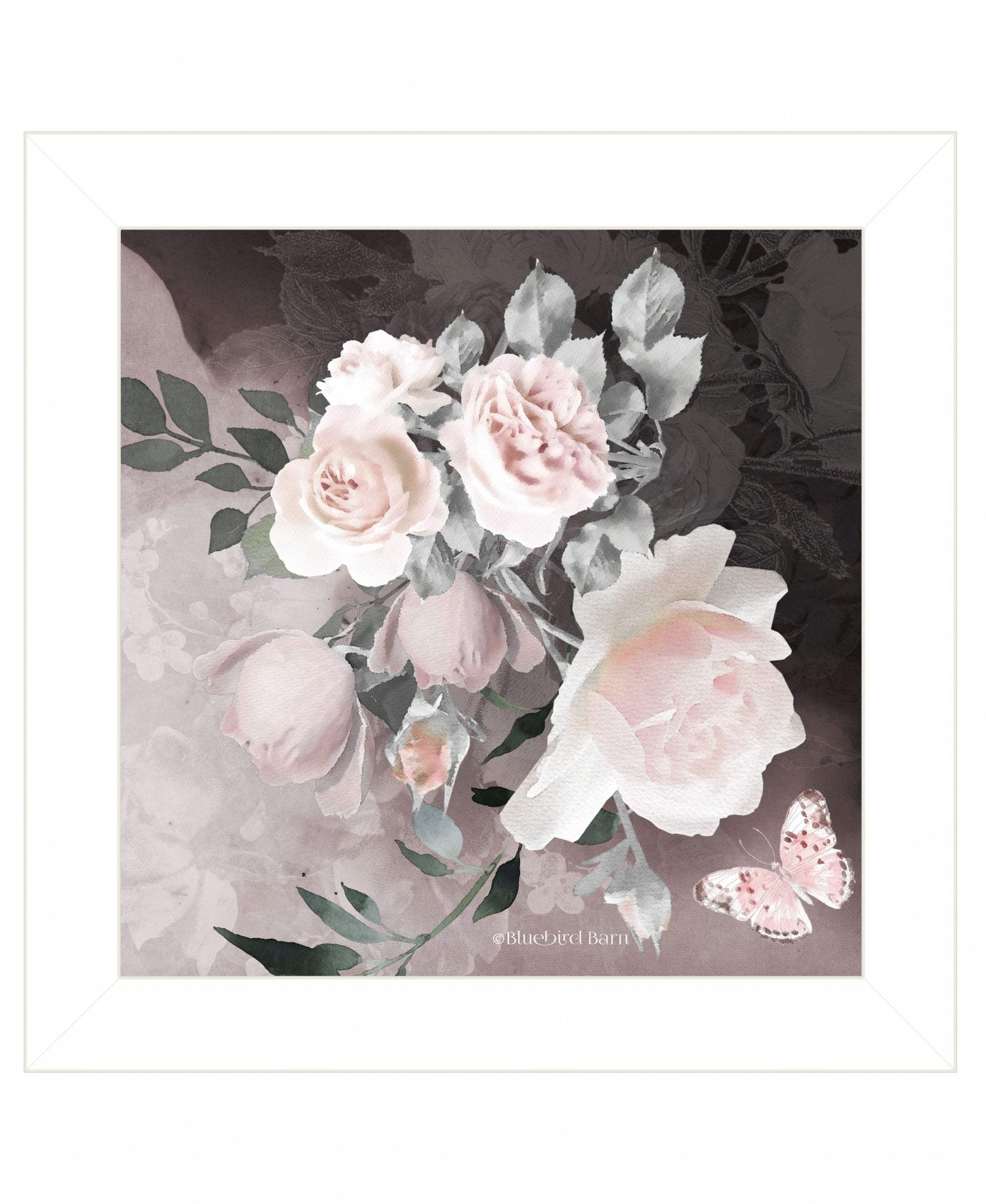 Noir Roses IV 2 White Framed Print Wall Art - Image 2