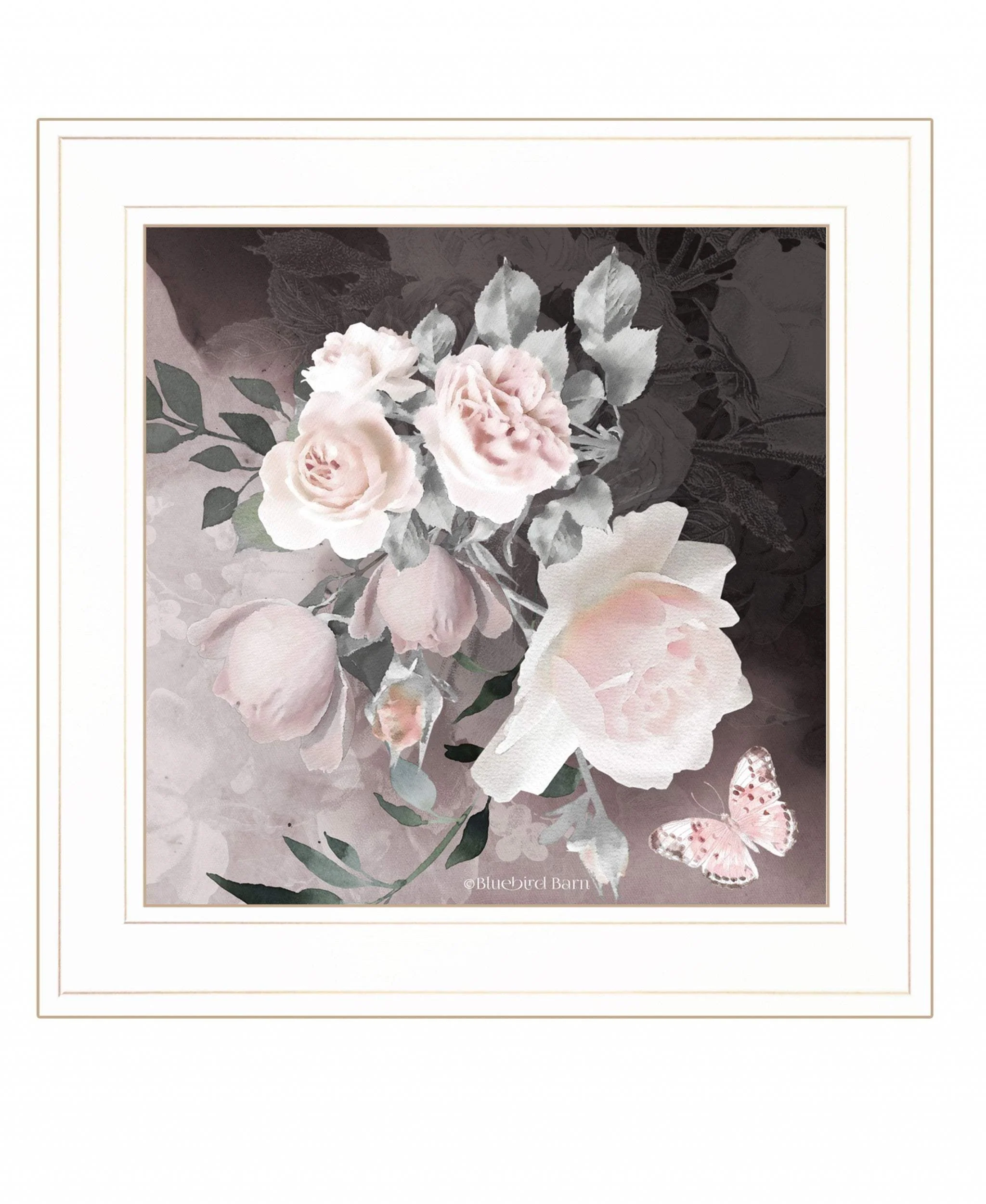 Noir Roses IV 3 White Framed Print Wall Art - Image 2