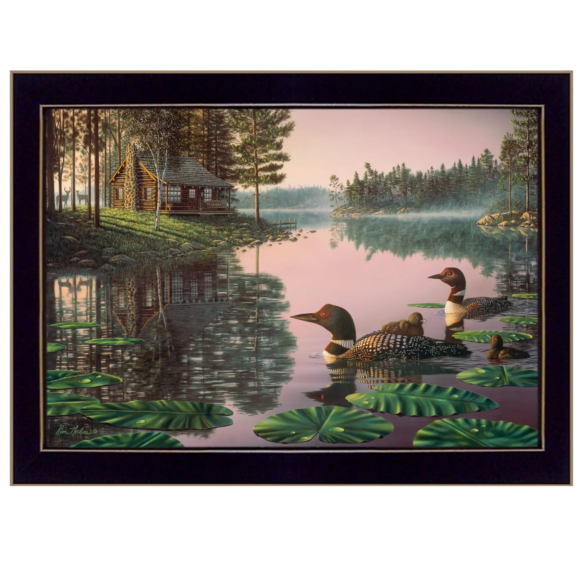 Northern Tranquility 1 Black Framed Print Wall Art - Image 2