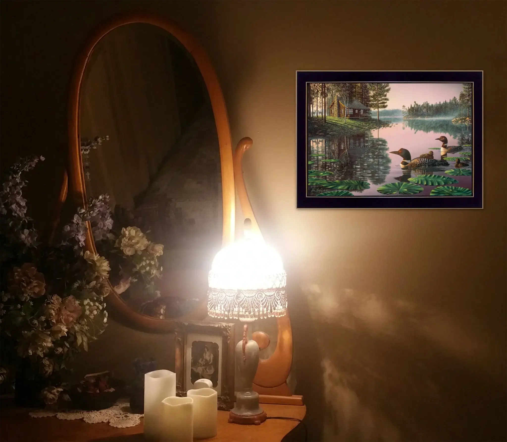 Northern Tranquility 1 Black Framed Print Wall Art - Image 4