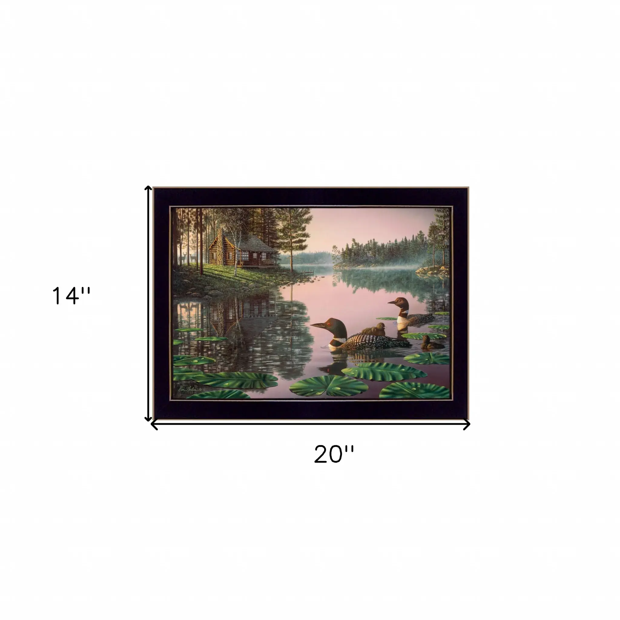 Northern Tranquility 1 Black Framed Print Wall Art - Image 5