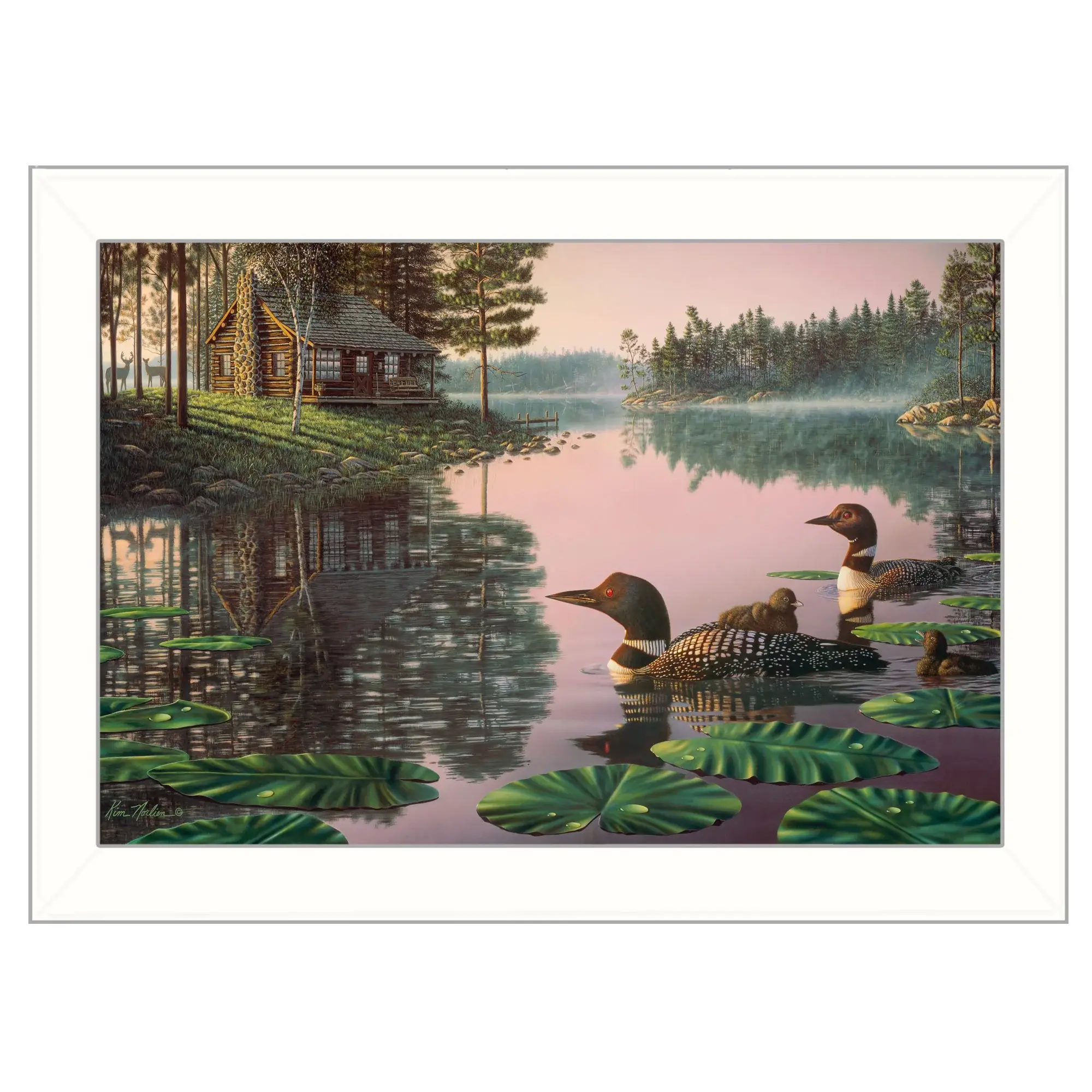 Northern Tranquility 2 White Framed Print Wall Art - Image 2