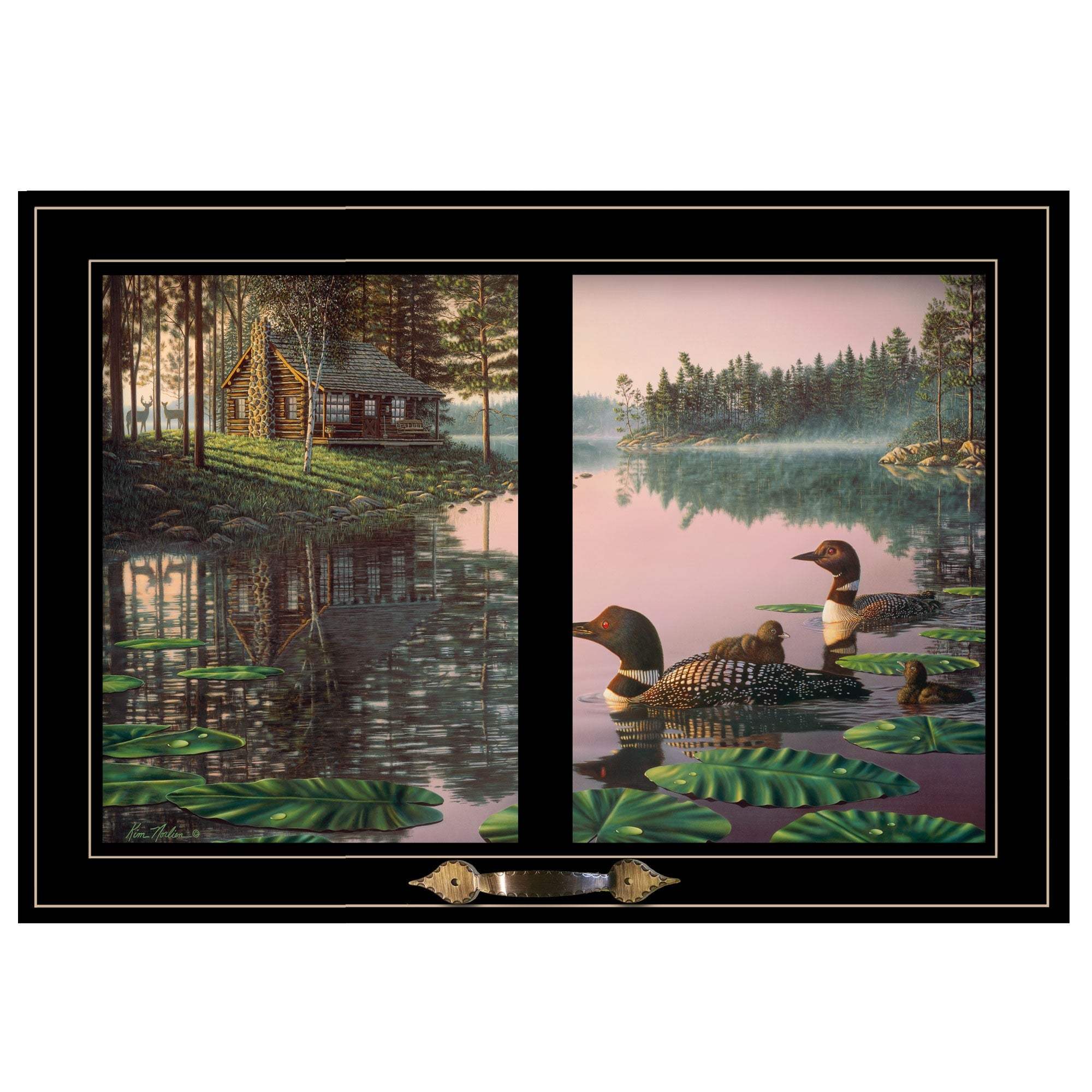 Northern Tranquility 4 Black Framed Print Wall Art - Image 2