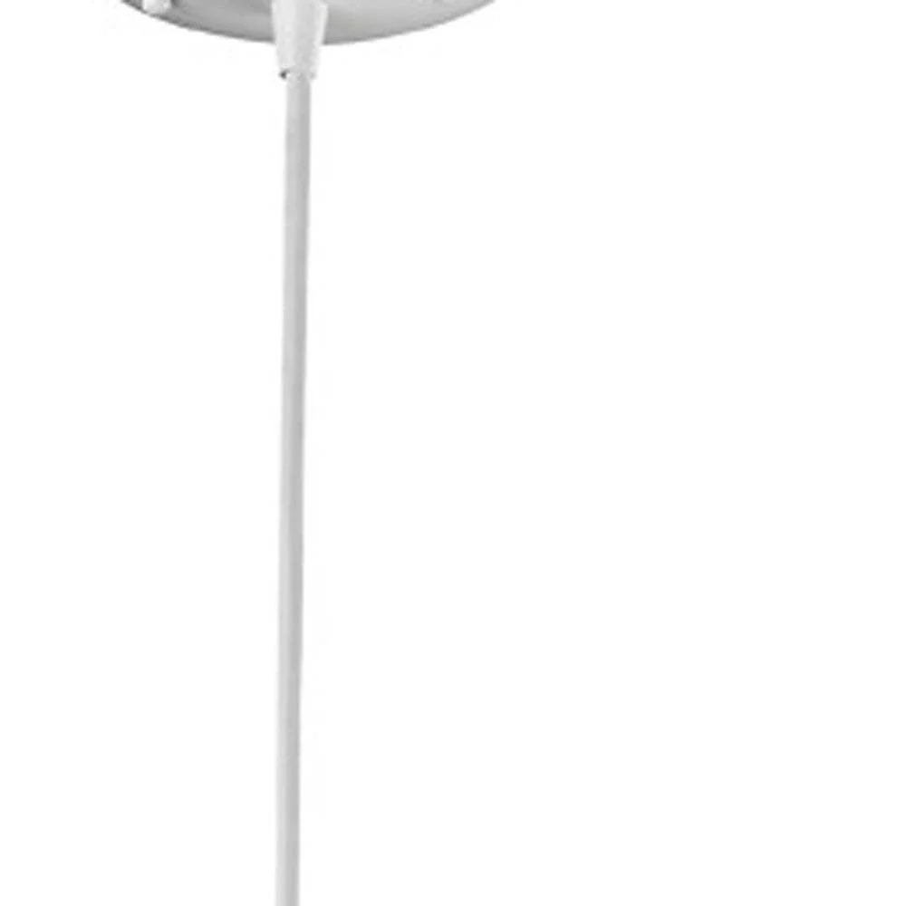 Nova 1-Light White Mini Pendant With Geometric Globe Shade - Image 4
