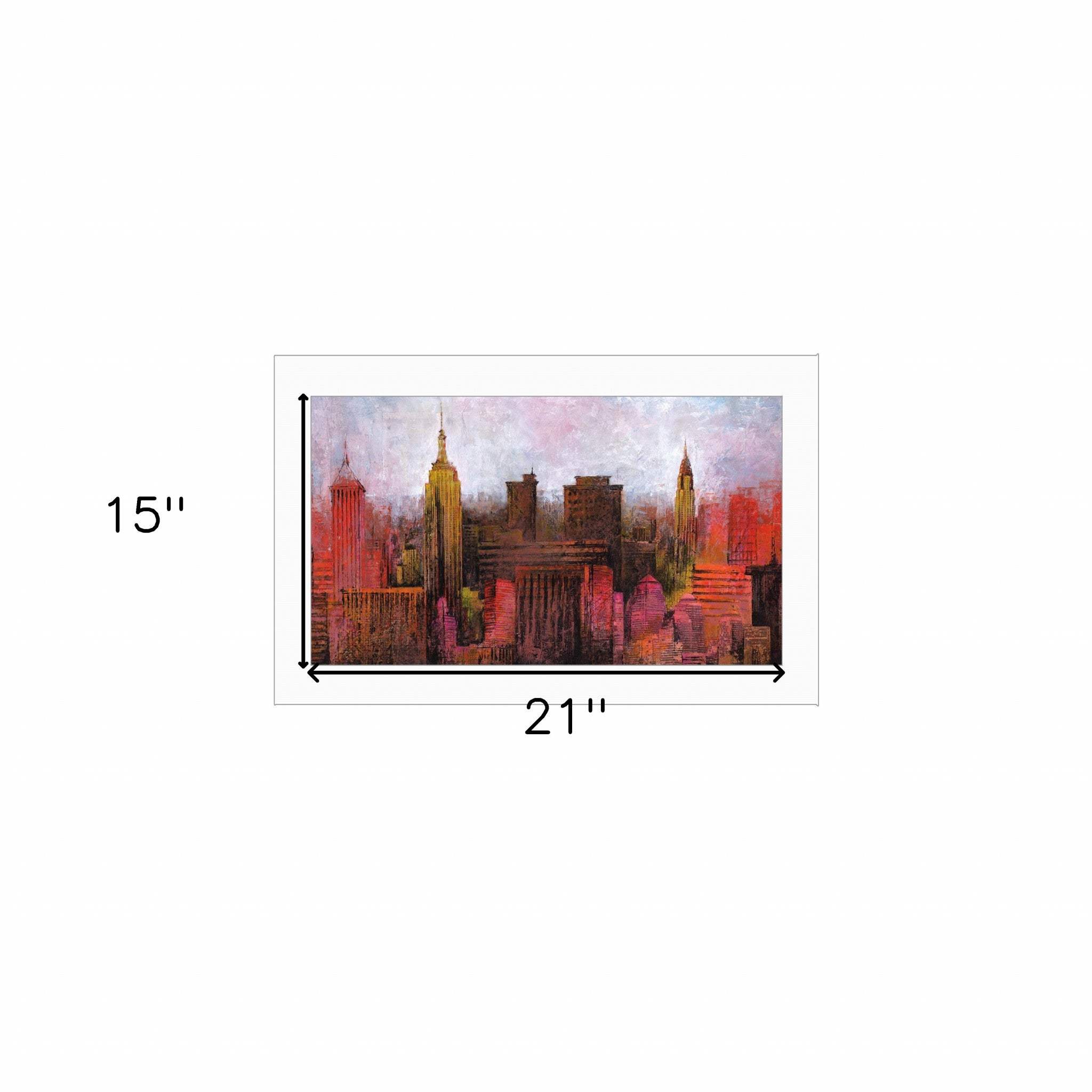 NYC Skyline 1 White Framed Print Wall Art - Image 5
