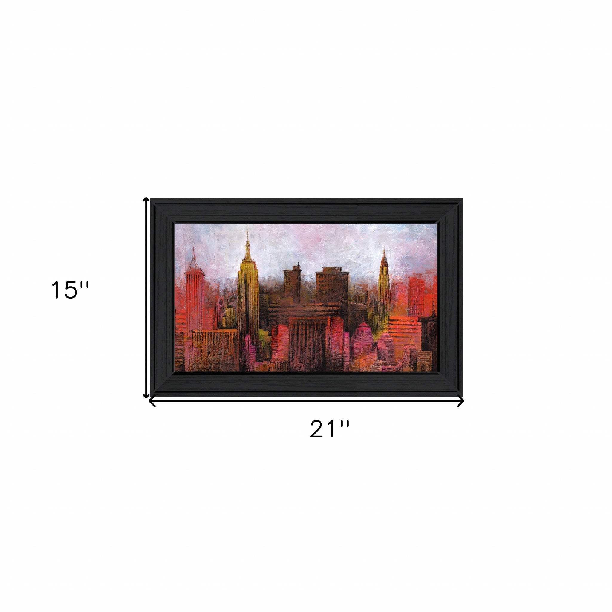 NYC Skyline 2 Black Framed Print Wall Art - Image 5
