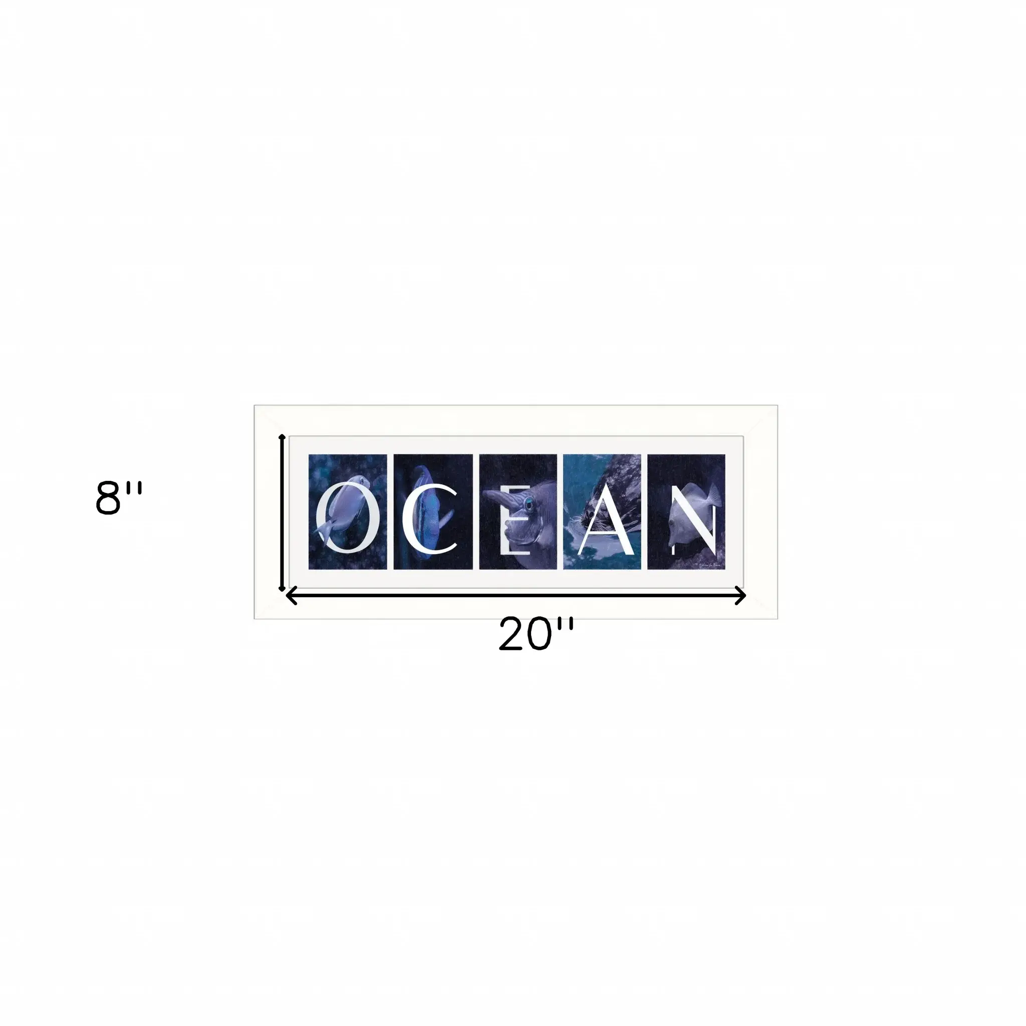 Ocean 1 White Framed Print Wall Art - Image 5