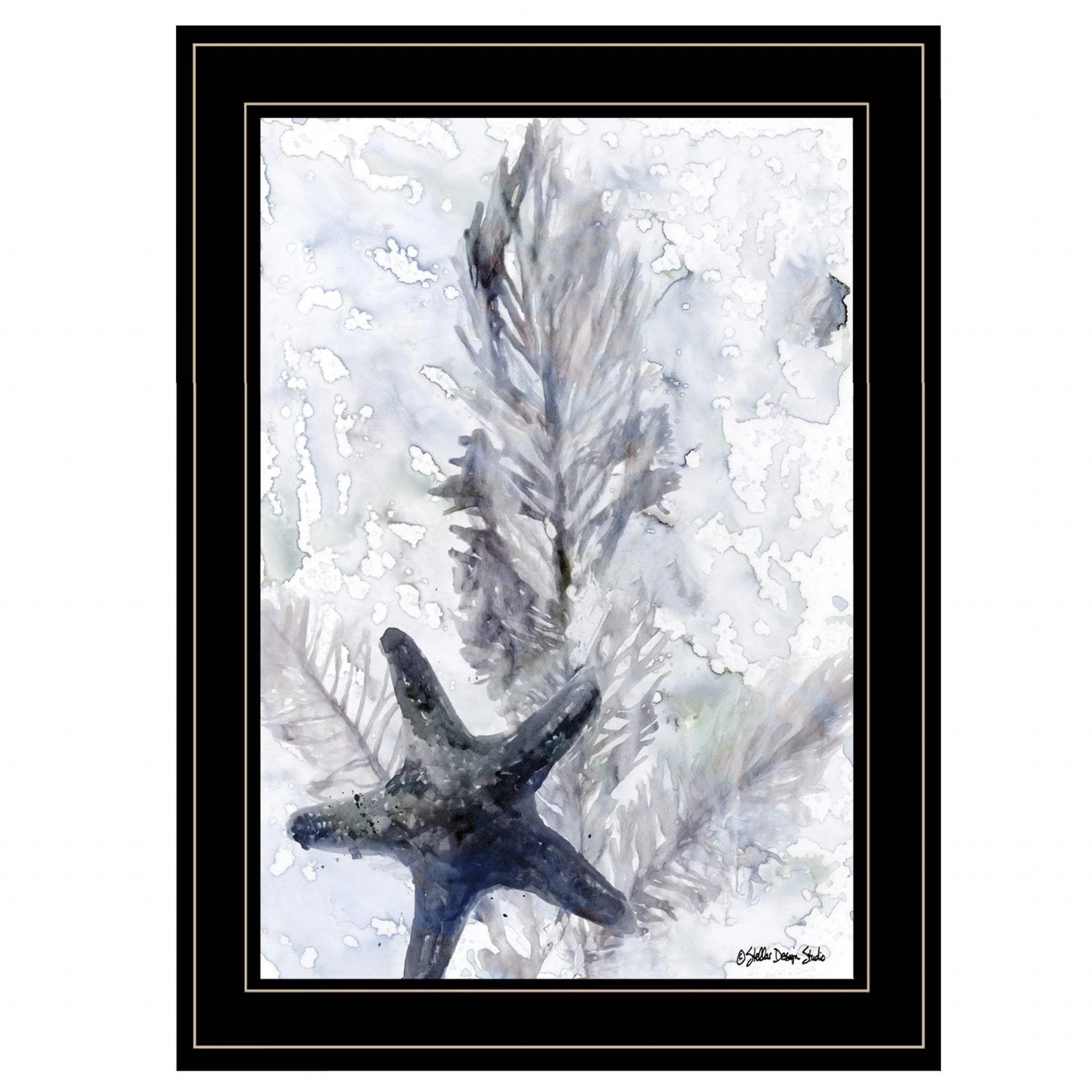 Ocean Collection 4 Black Framed Print Wall Art - Image 2