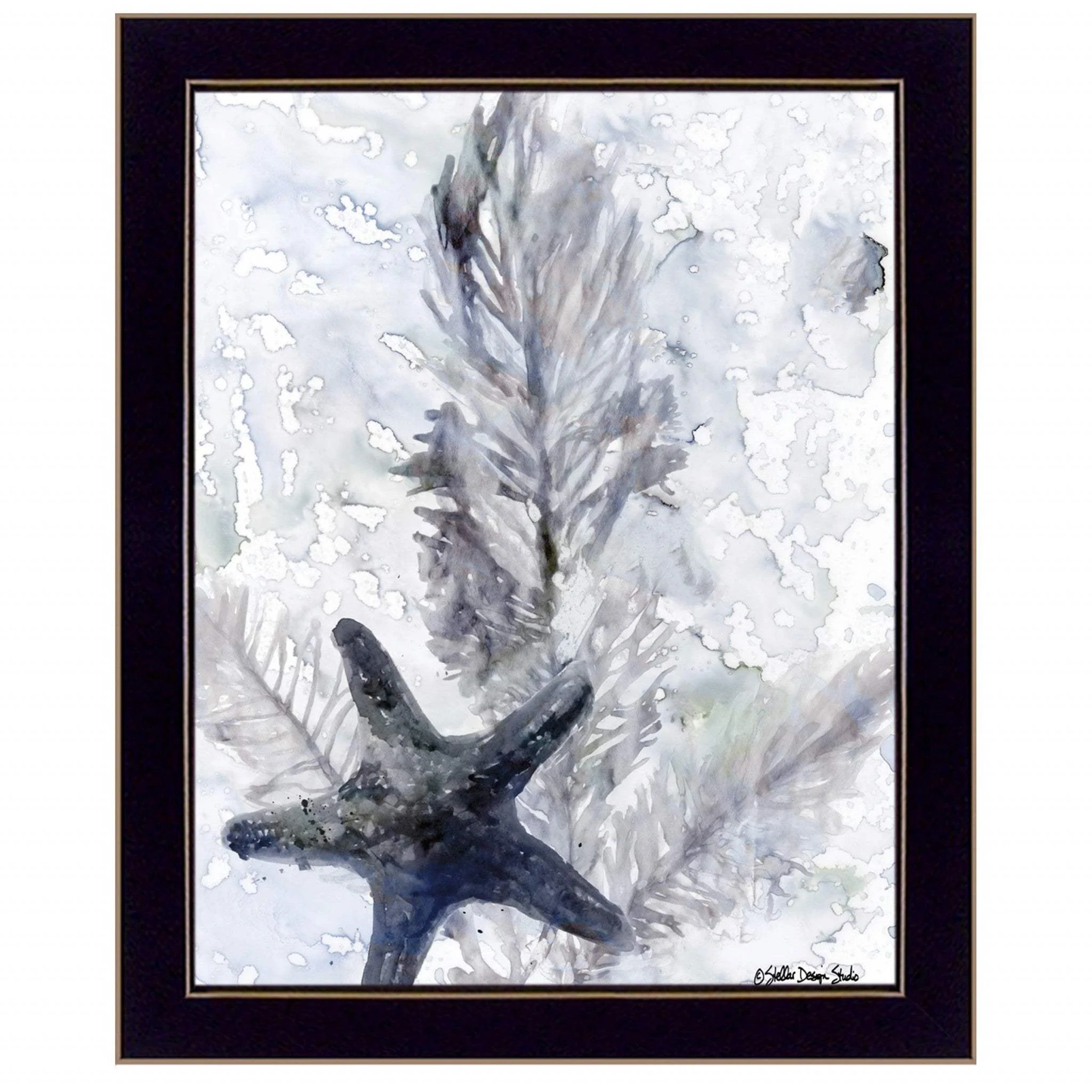 Ocean Collection 4 Black Framed Print Wall Art - Image 2