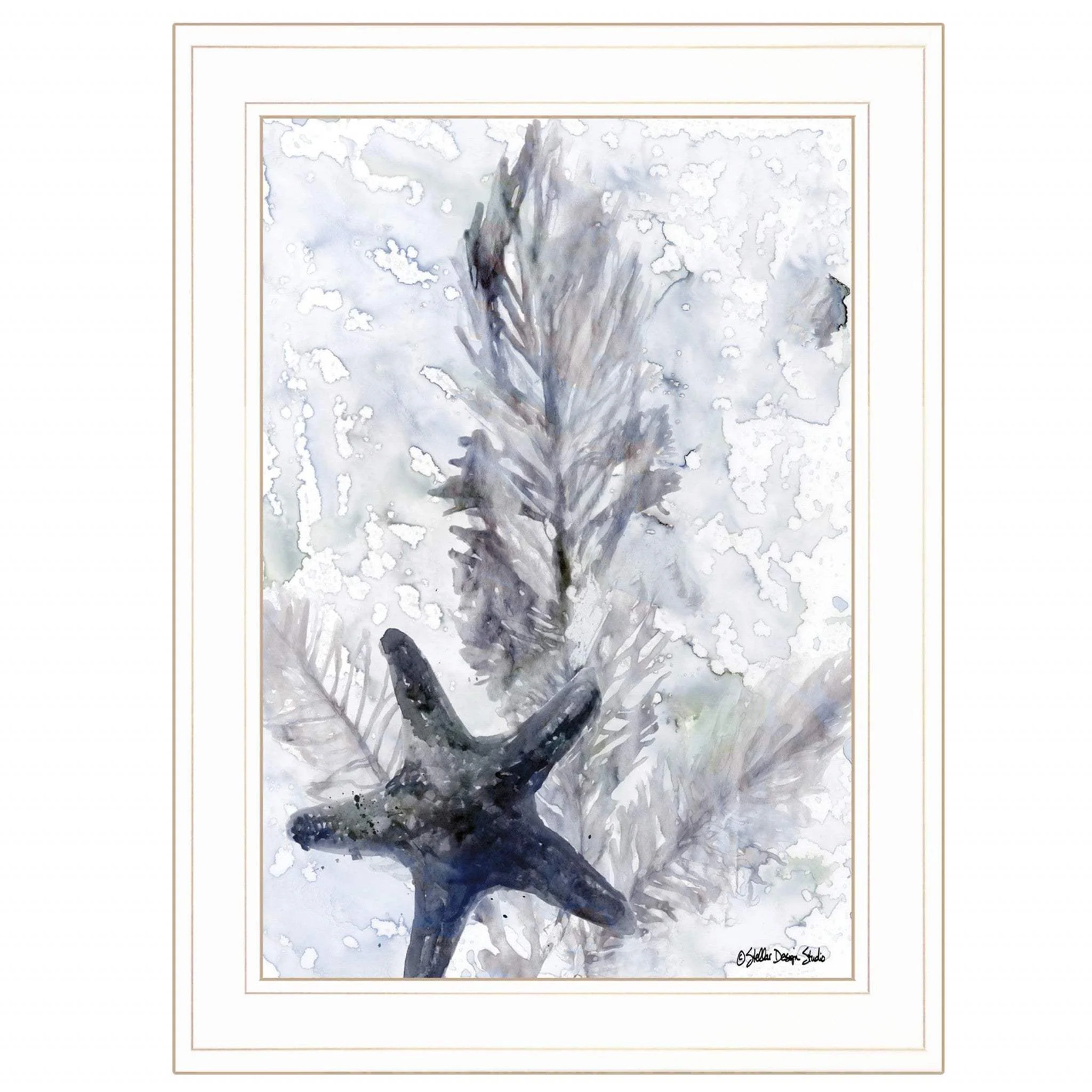 Ocean Collection 4 White Framed Print Wall Art - Image 2