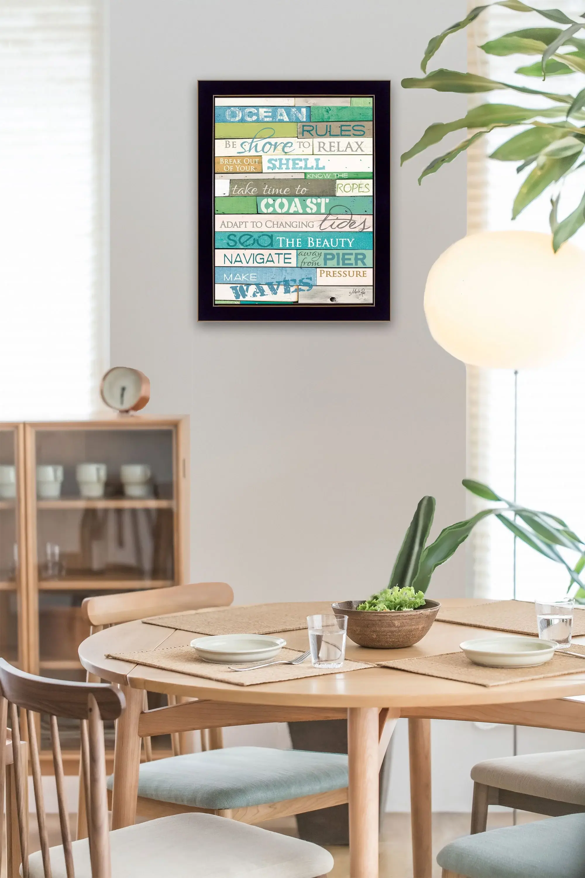 Ocean Rules 1 Black Framed Print Wall Art - Image 4