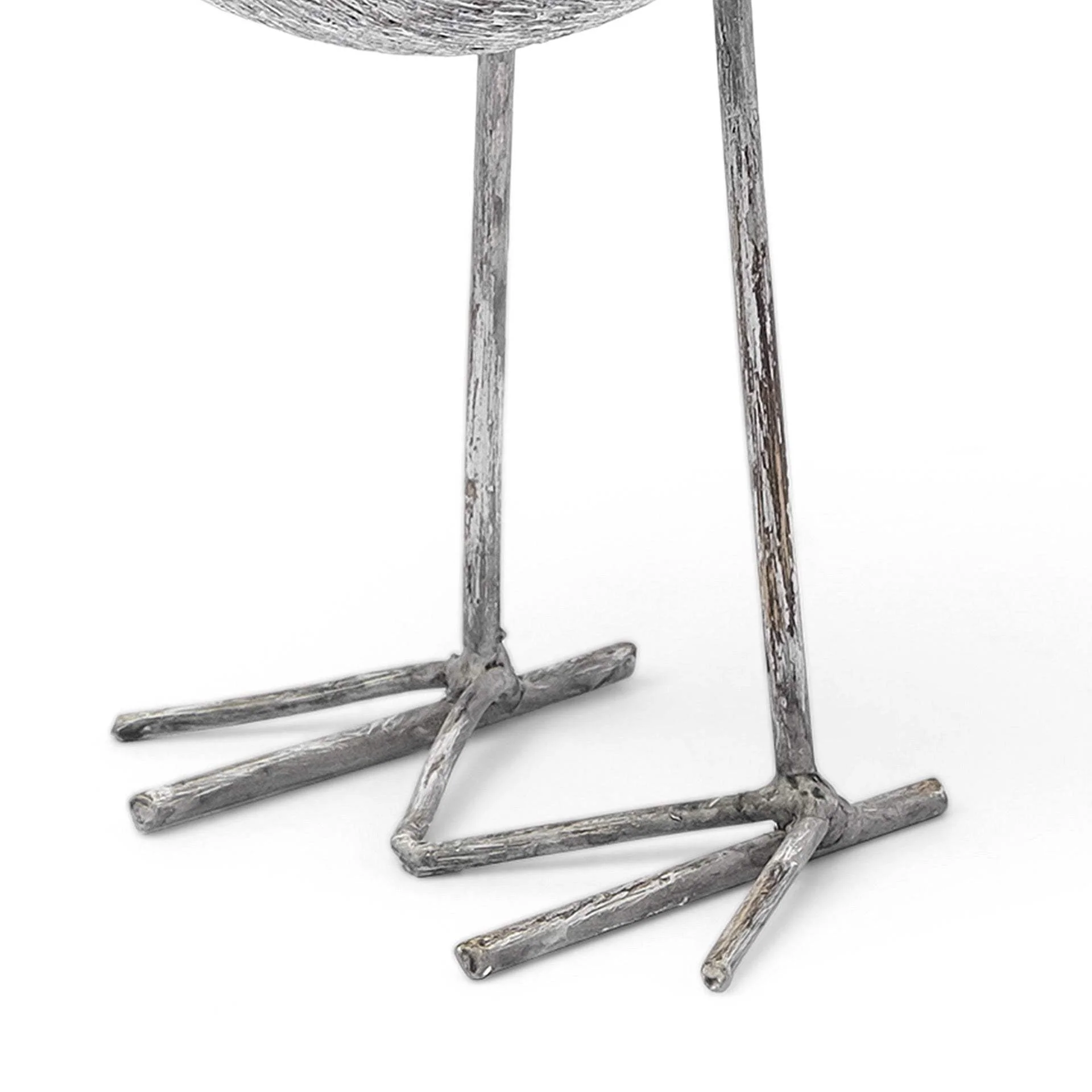 Off White Resin Bird Sculpture - Image 4