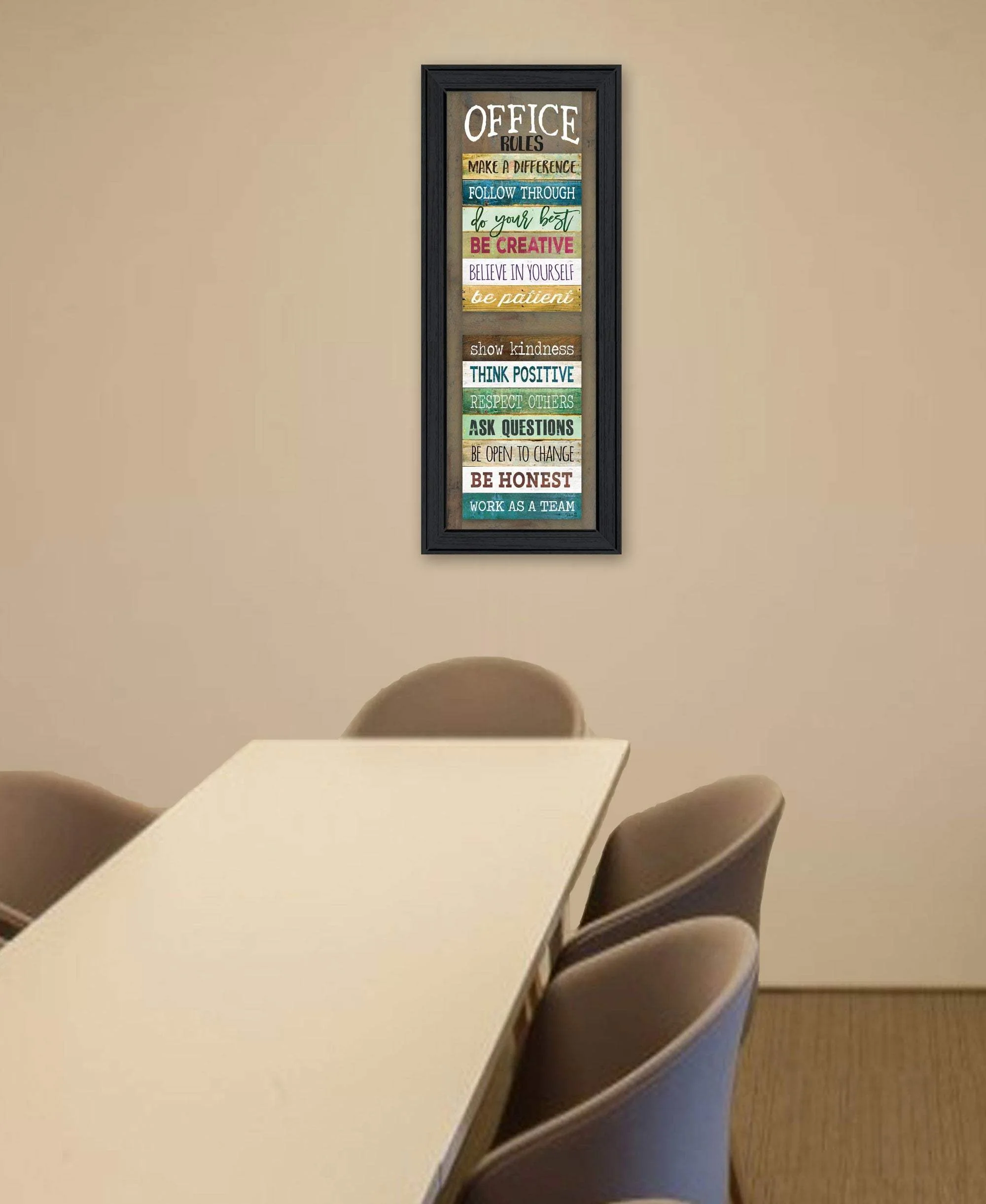 Office Rules 2 Black Framed Print Wall Art - Image 4