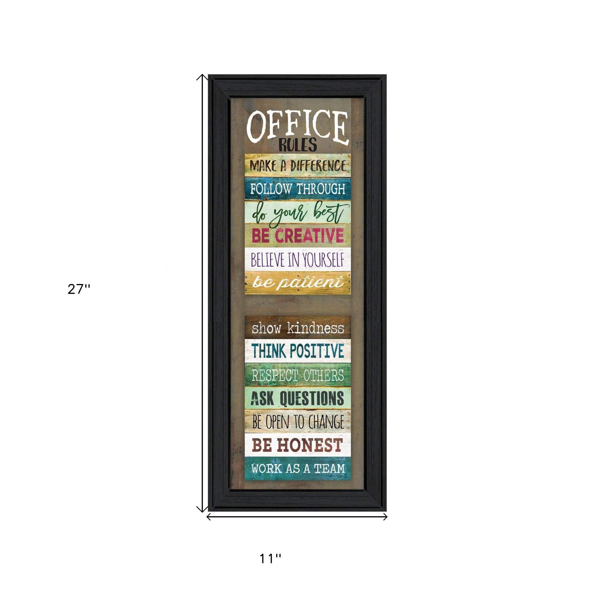 Office Rules 5 Black Framed Print Wall Art - Image 5