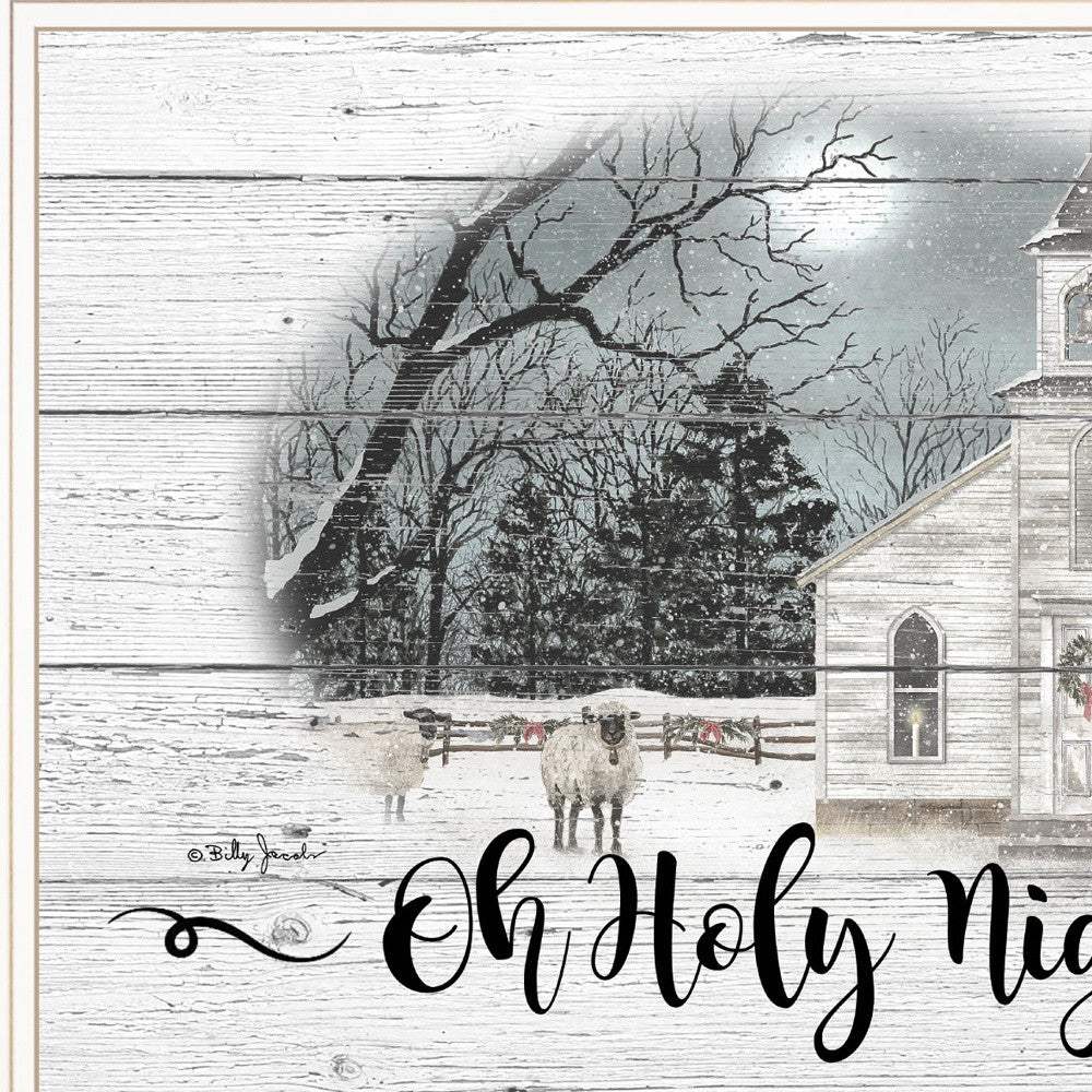 OH HOLY Night 2 White Framed Print Wall Art - Image 4